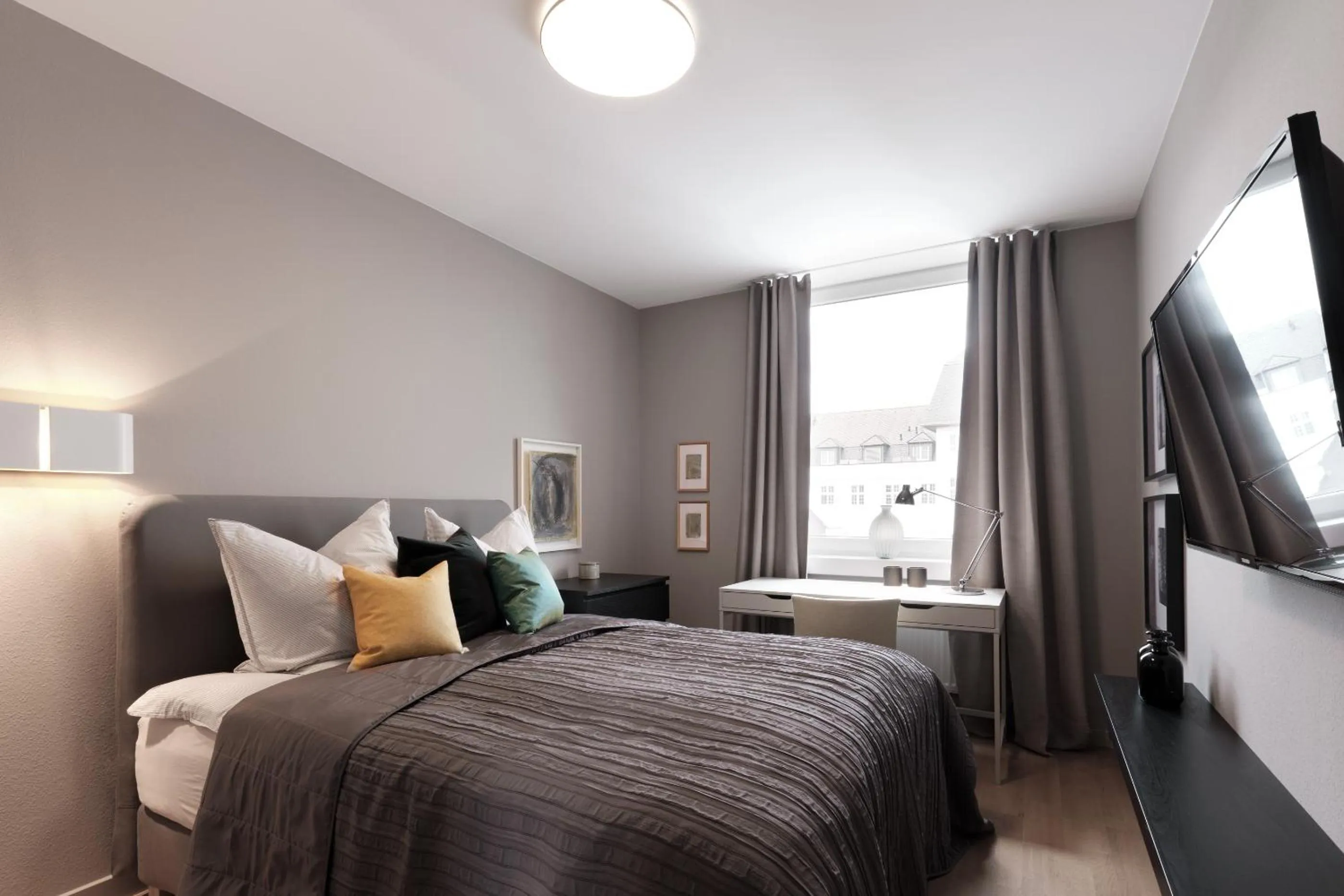 Bedroom, Bed in SAXX Apartments "Goldberg Karree"