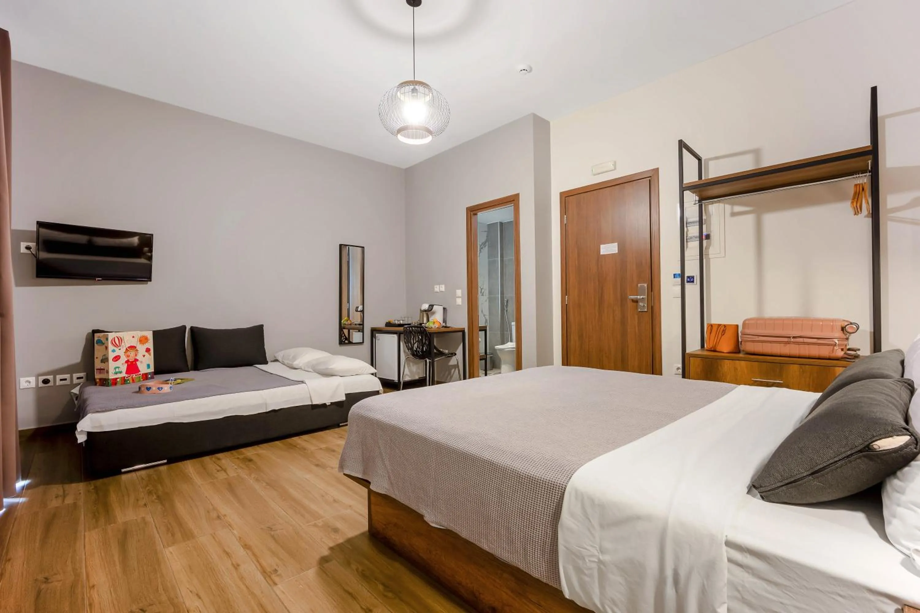 Photo of the whole room, Bed in Aethon Airport Project-FREE SHUTTLE by GK Properties