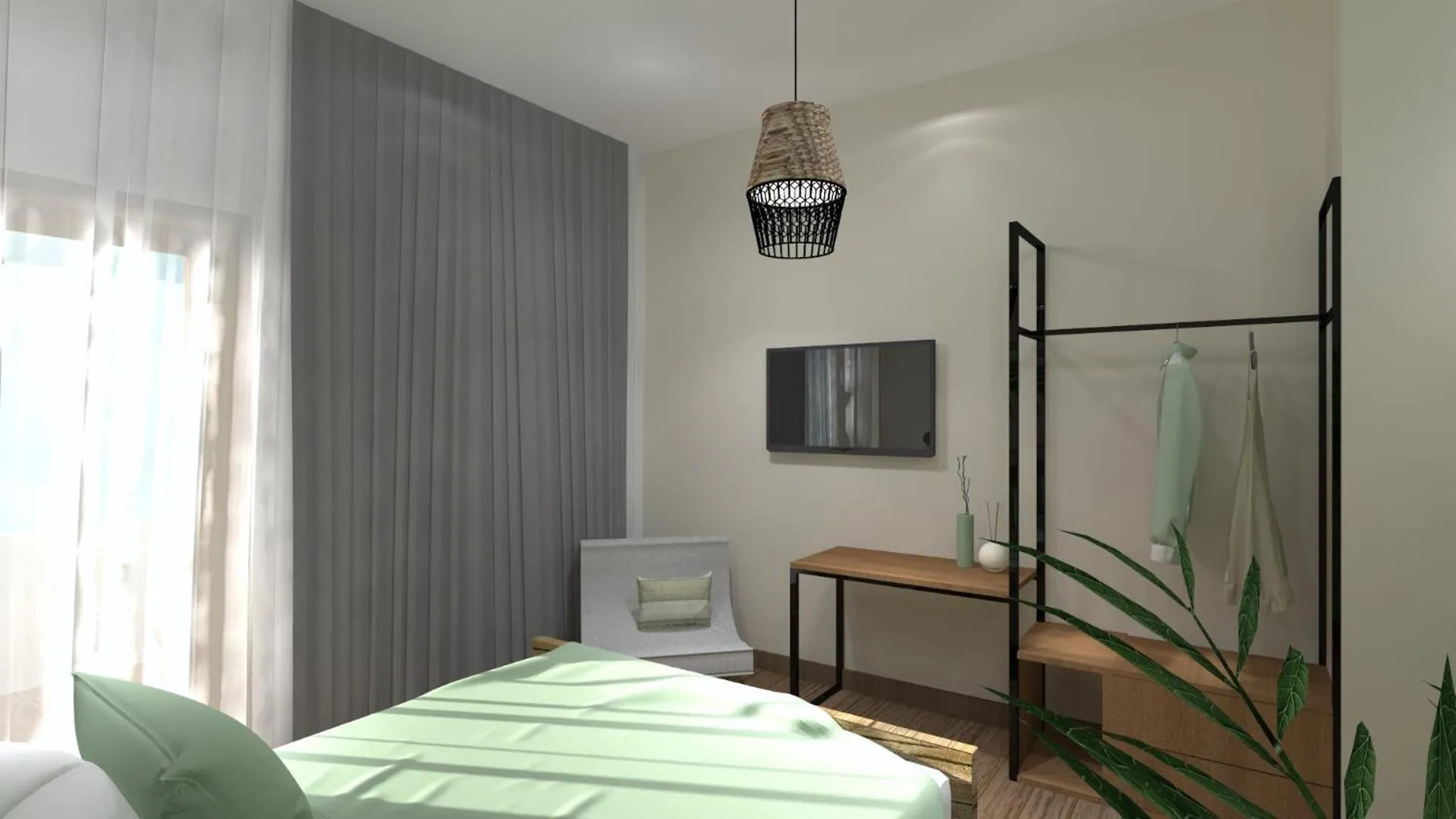 Photo of the whole room, Bed in Aethon Airport Project-FREE SHUTTLE by GK Properties