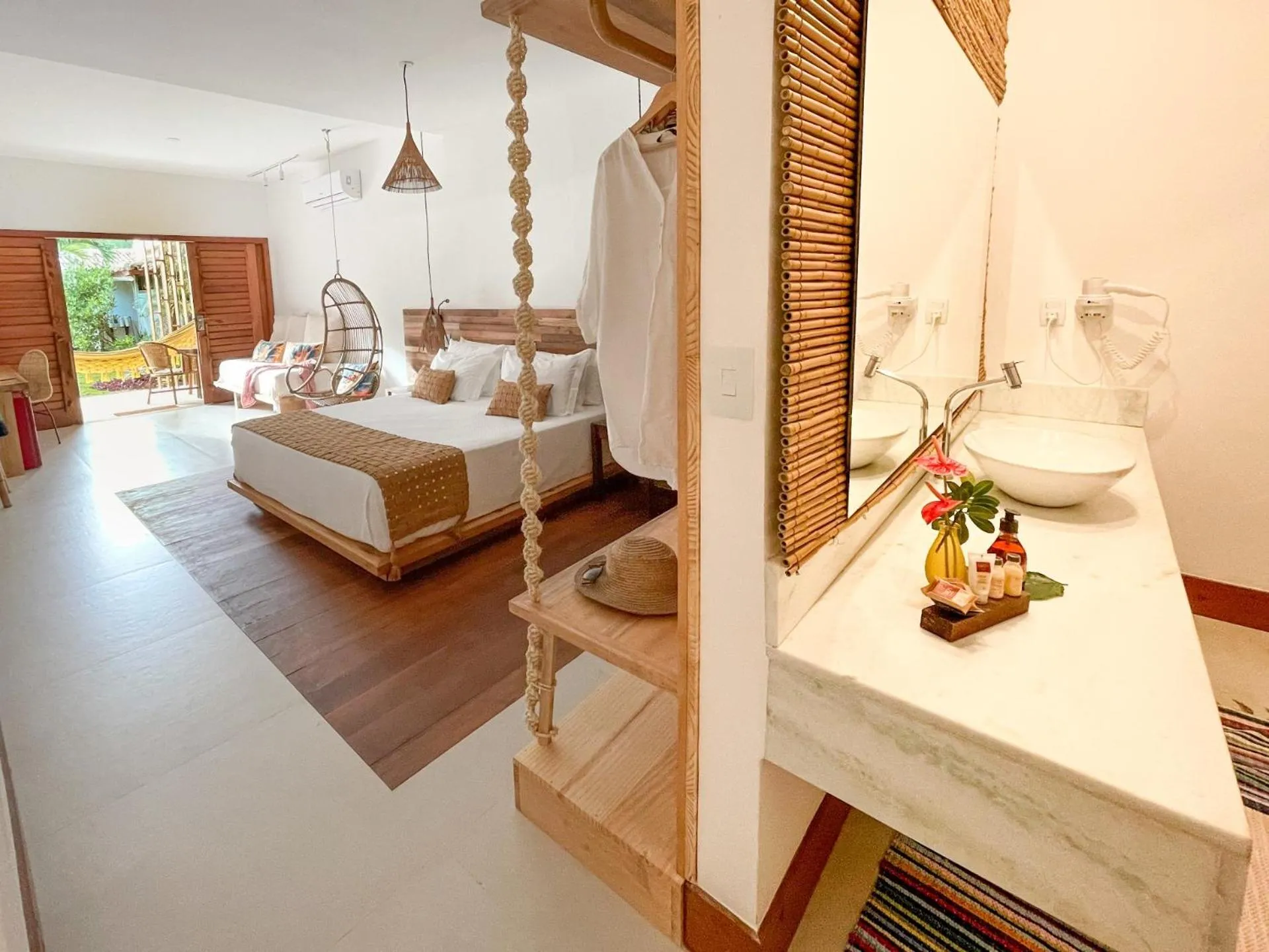 Area and facilities, Bed in Pousada Encanto da Lua