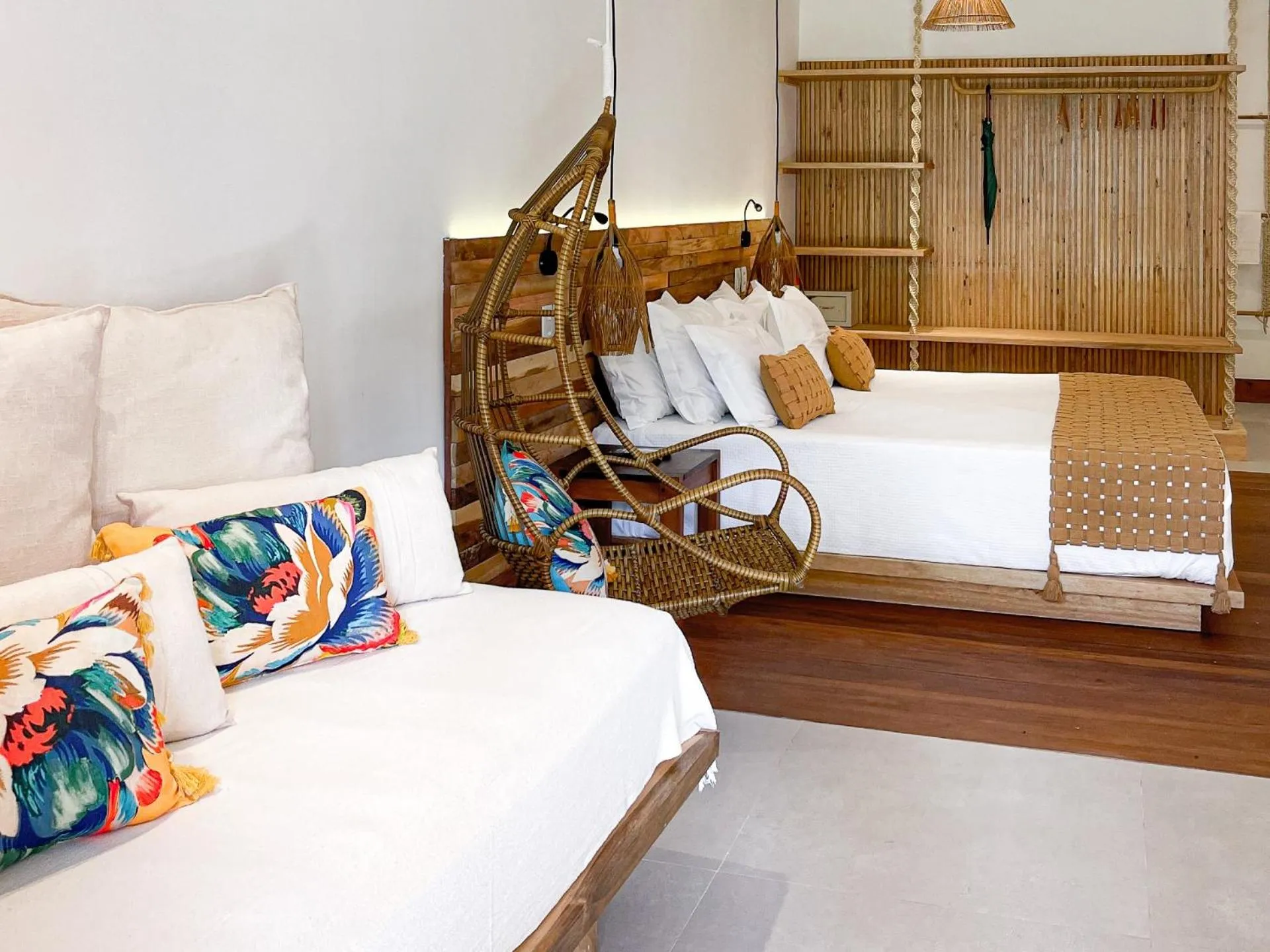 Bed in Pousada Encanto da Lua