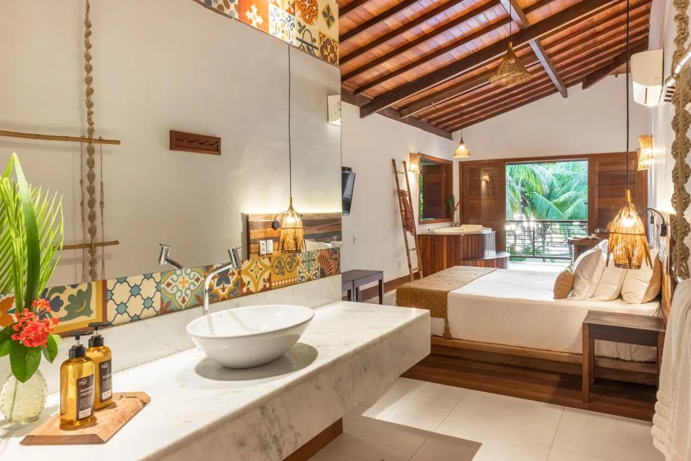 Bedroom, Bed in Pousada Encanto da Lua