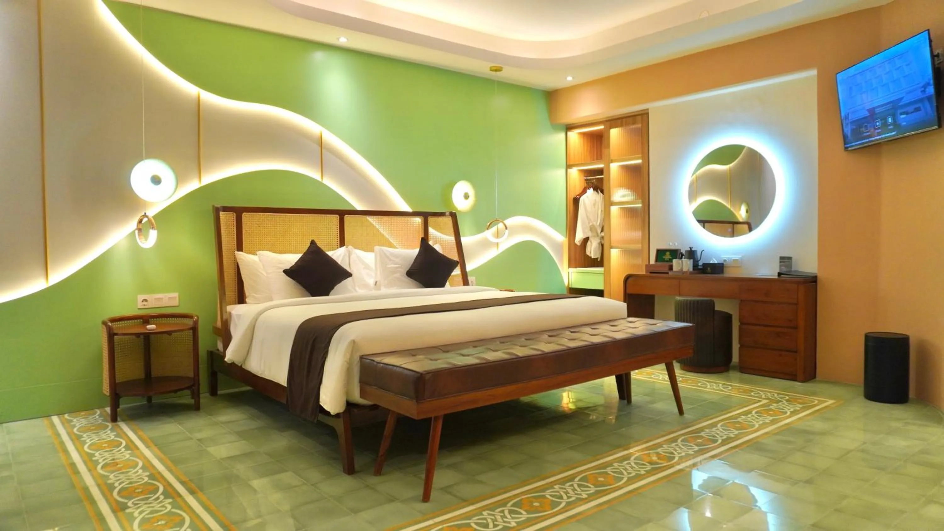 Bed in Luxury Malioboro Hotel
