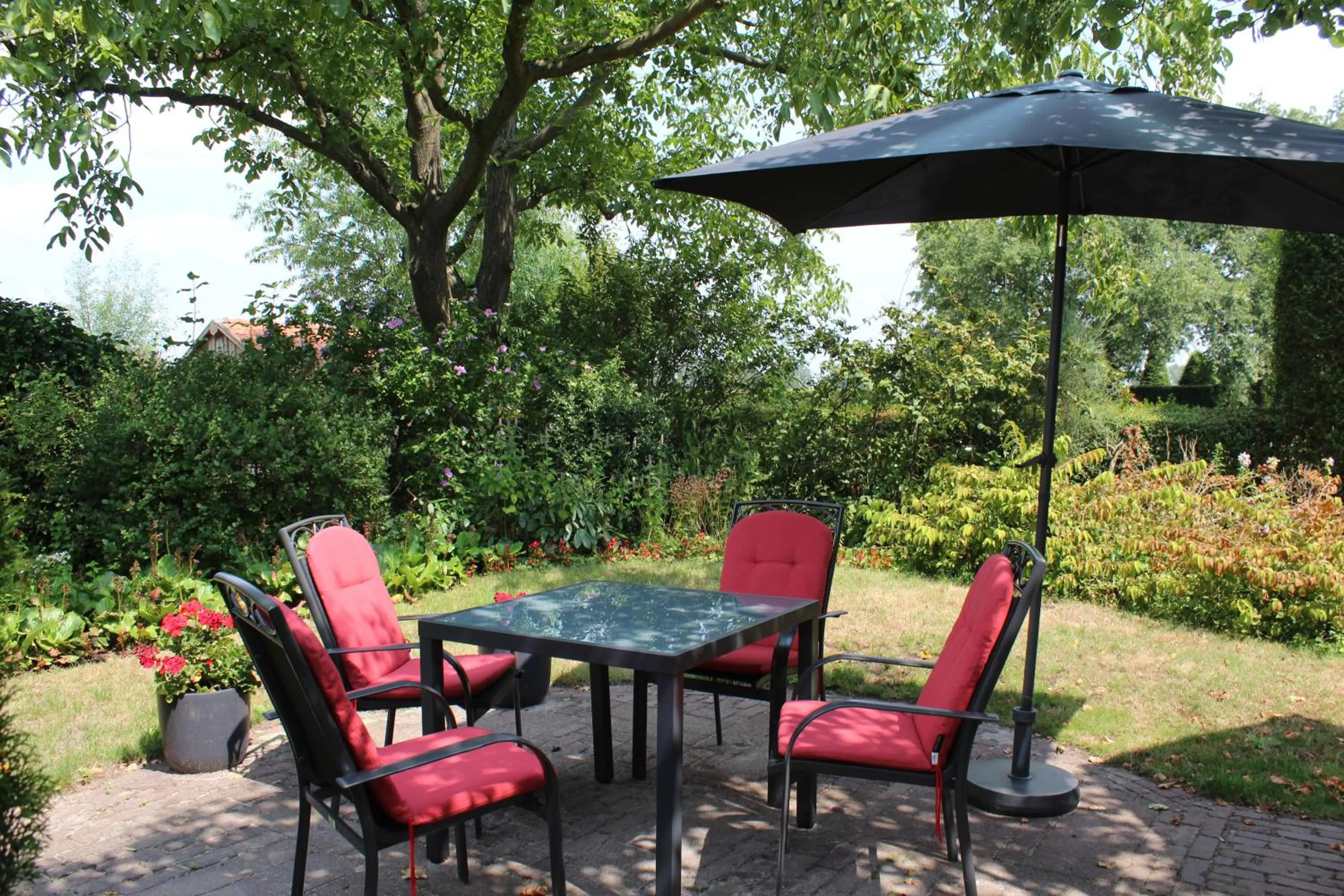 Patio in B&B en vakantiehuis Helene Hoeve