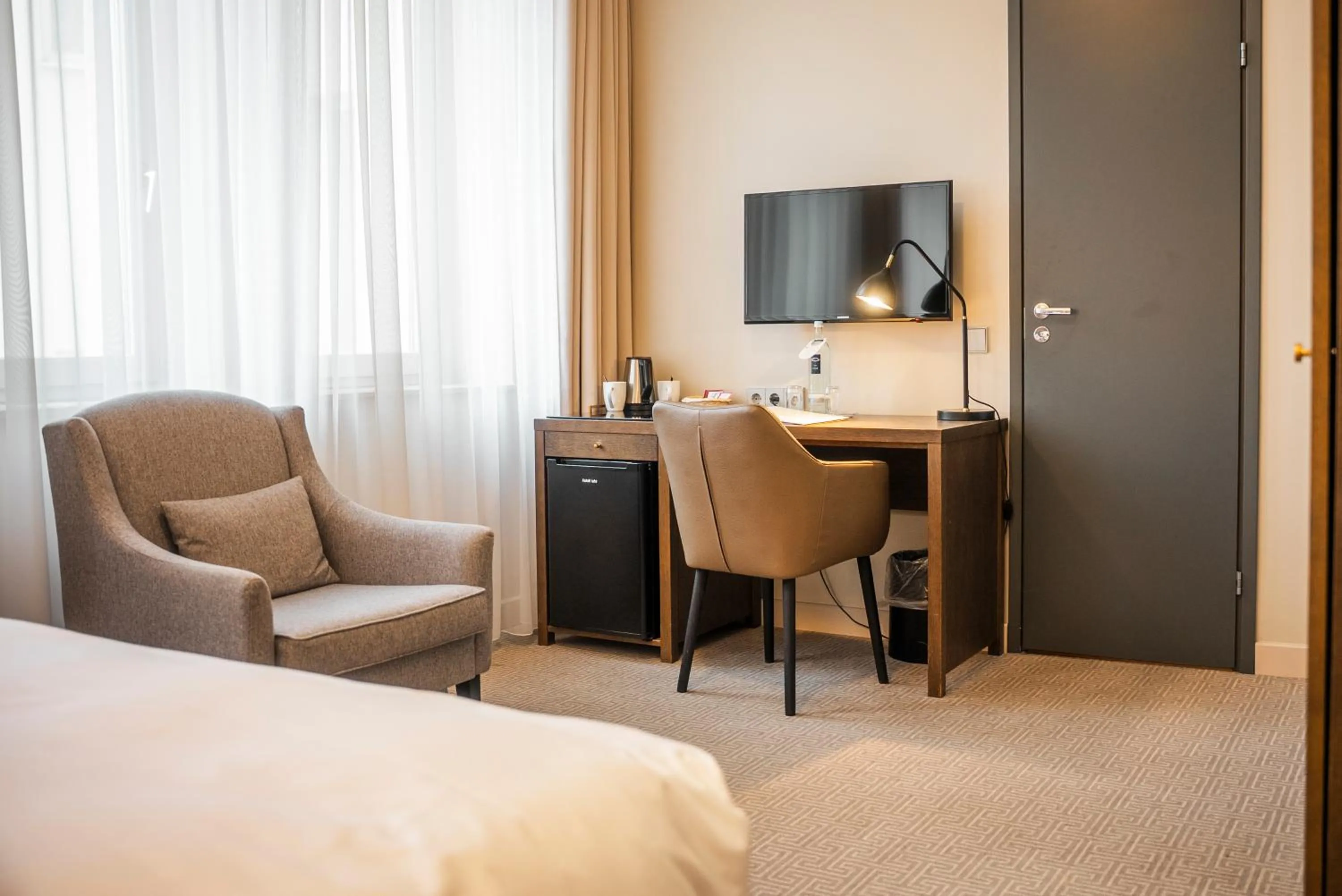 Seating area, Bed in Parkhotel Kurhaus