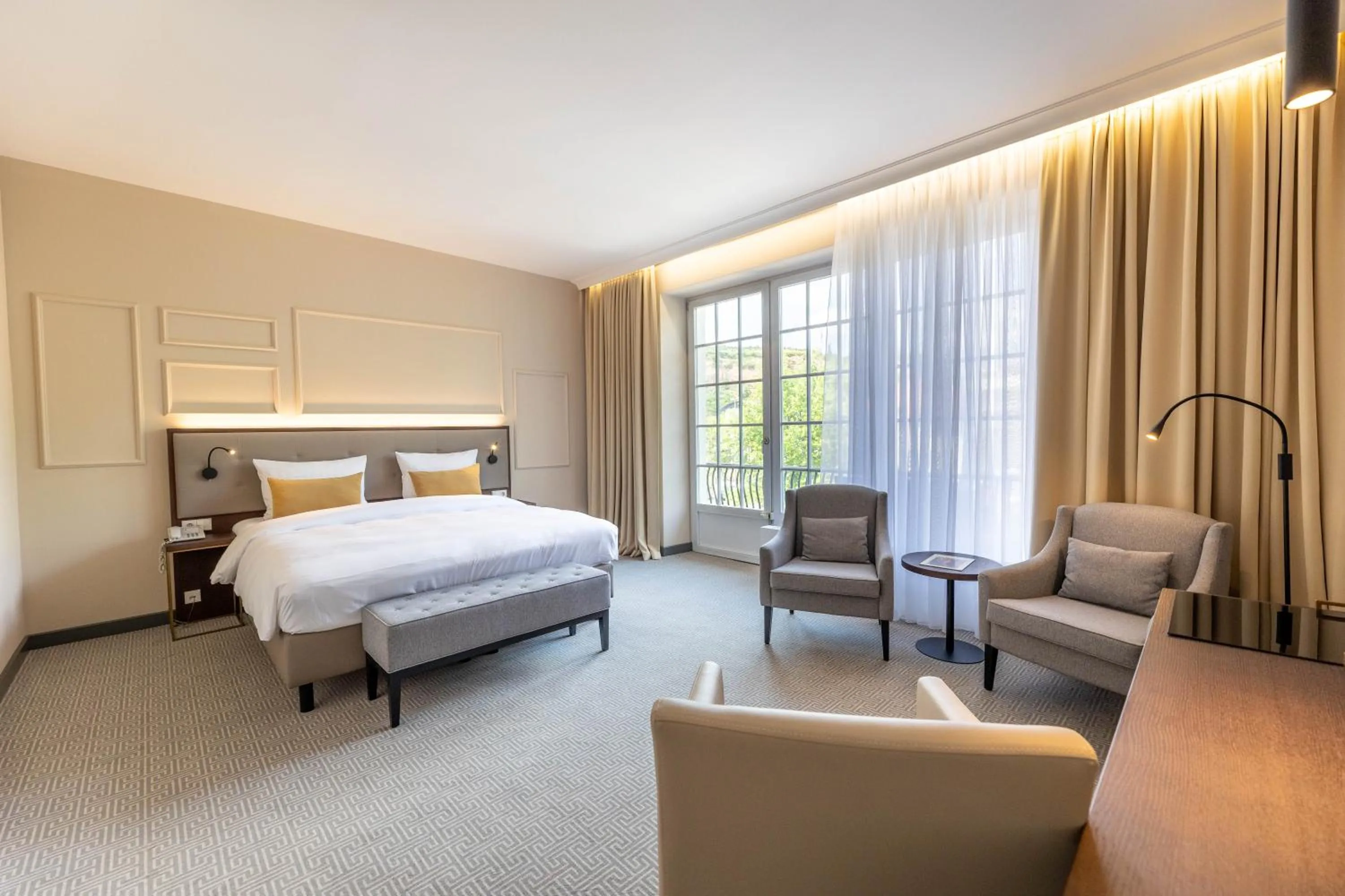 Bedroom, Bed in Parkhotel Kurhaus