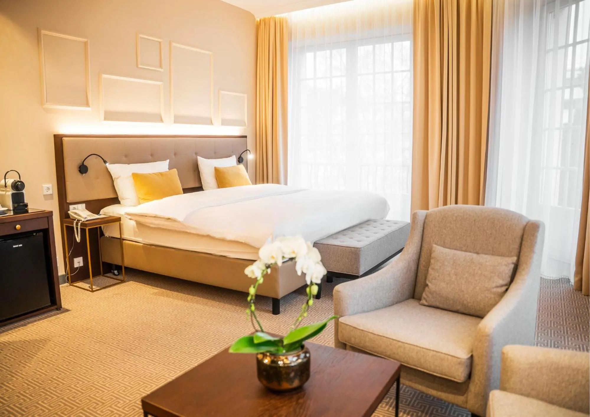 Bedroom, Bed in Parkhotel Kurhaus