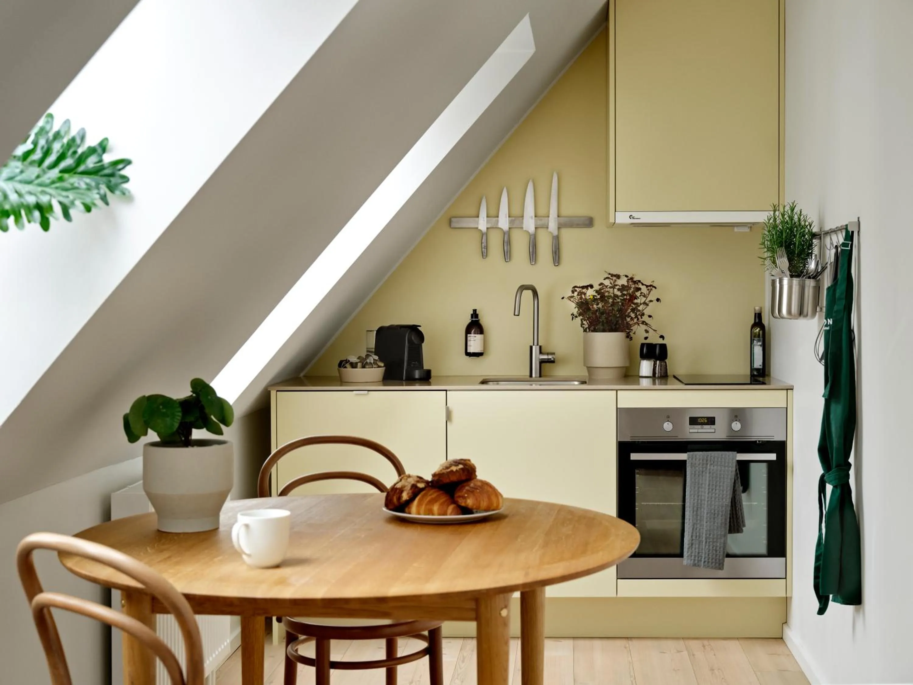 Kitchen or kitchenette in Apēron Apartment Hotel