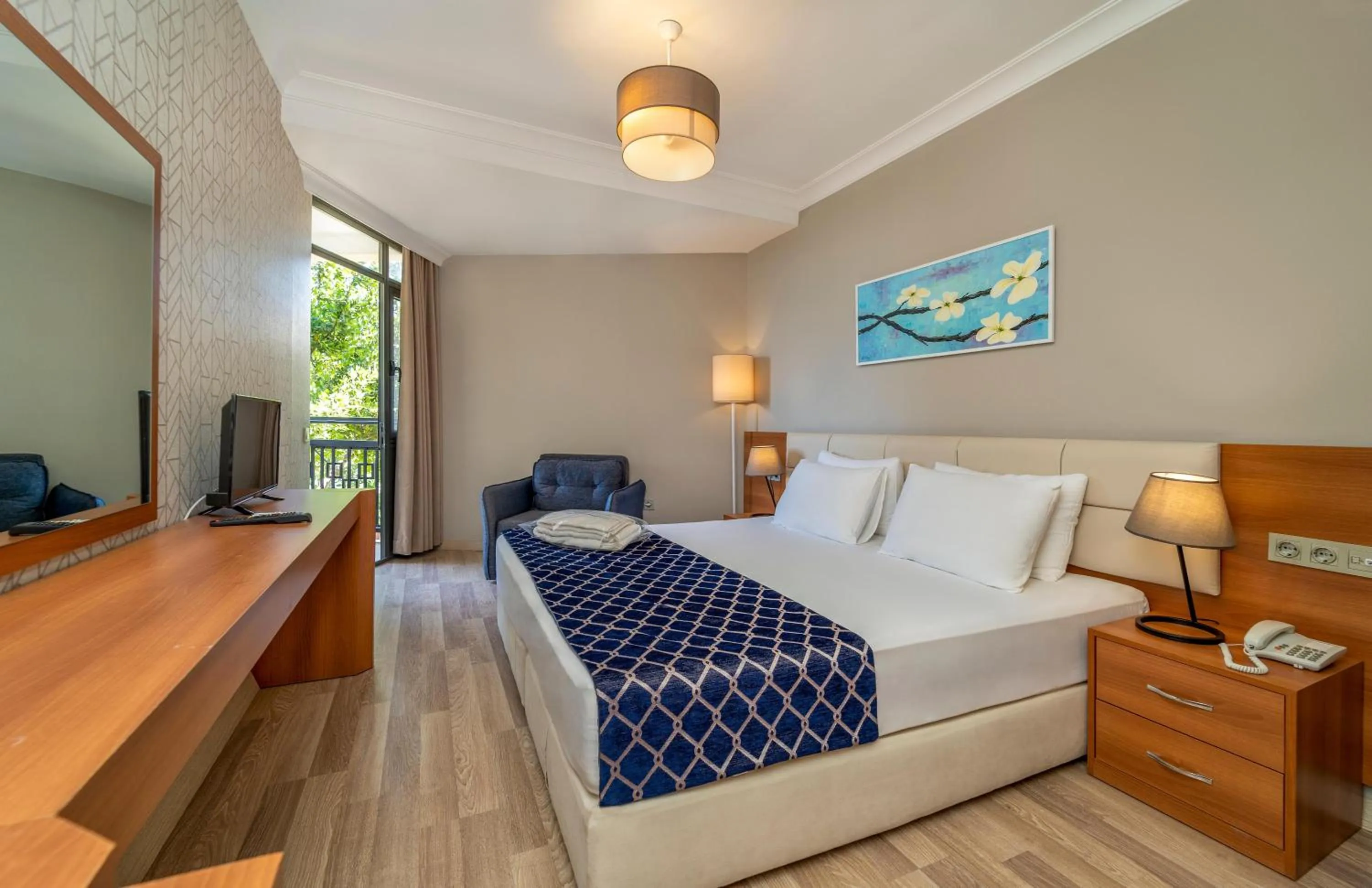 View (from property/room), Bed in Uras Beach Hotel