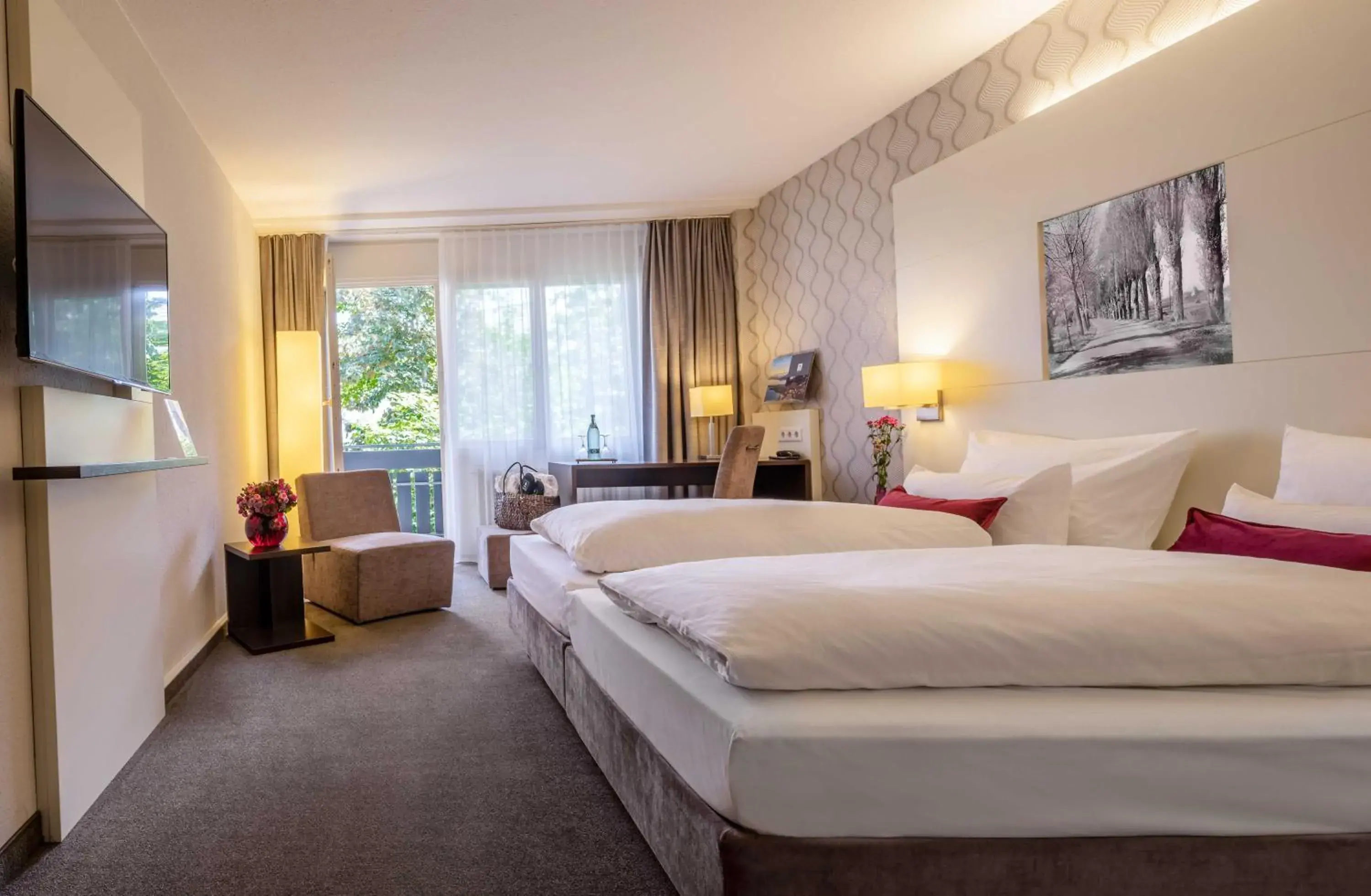 Double Room with Balcony in Ganter Hotel & Restaurant Mohren Double Room with Balcony in Ganter Hotel & Restaurant Mohren