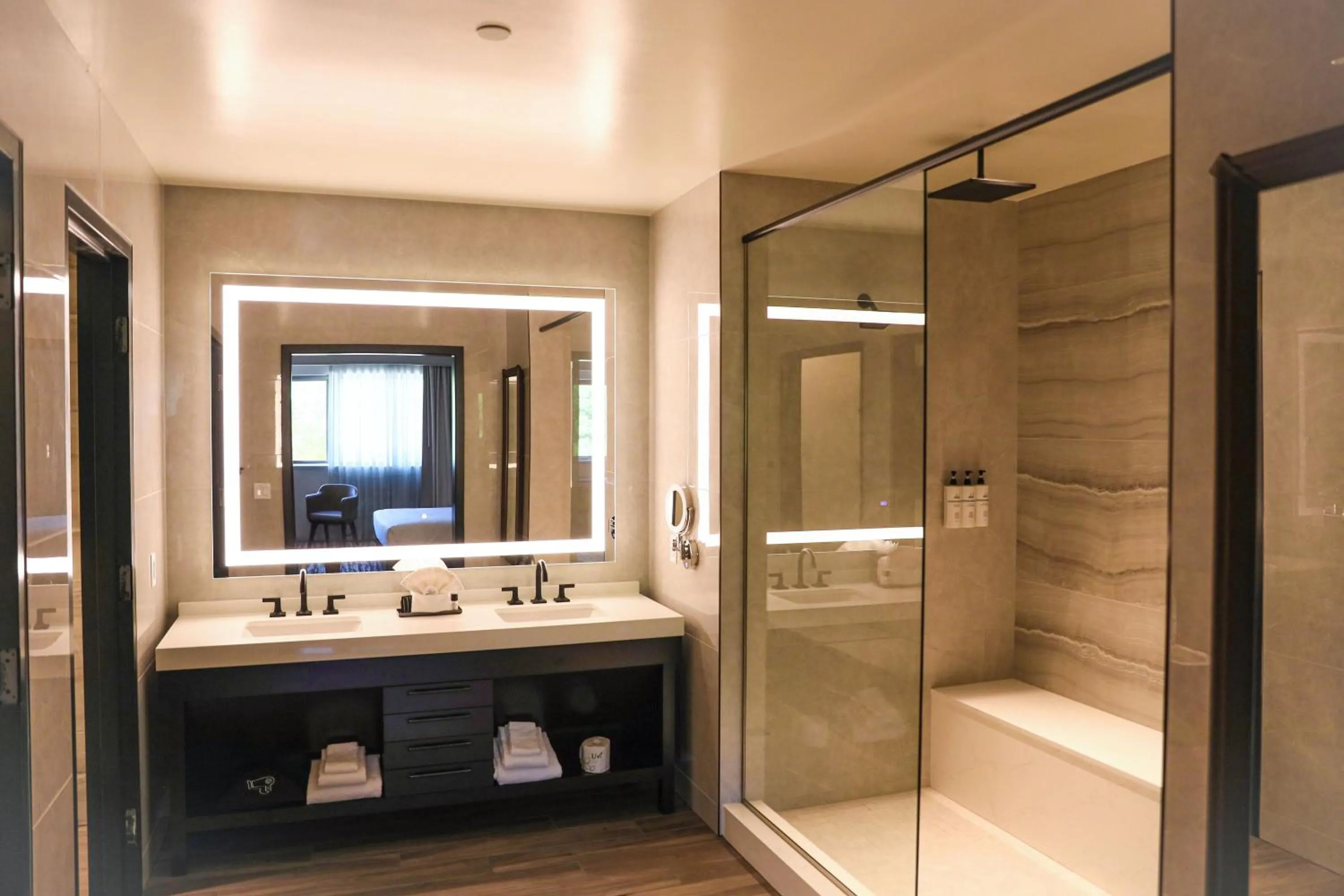 Shower in The Hotel at Black Oak Casino Resort