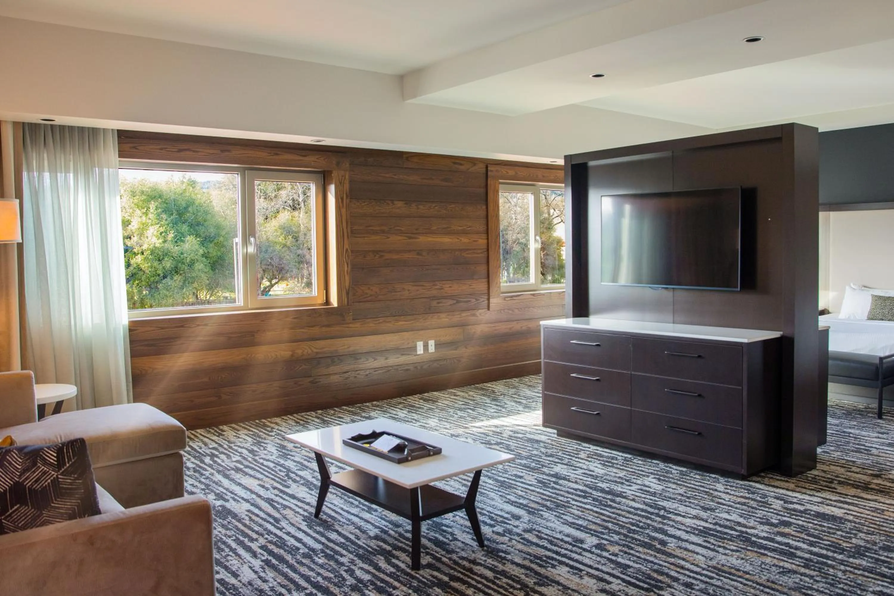 Property building, Bed in The Hotel at Black Oak Casino Resort