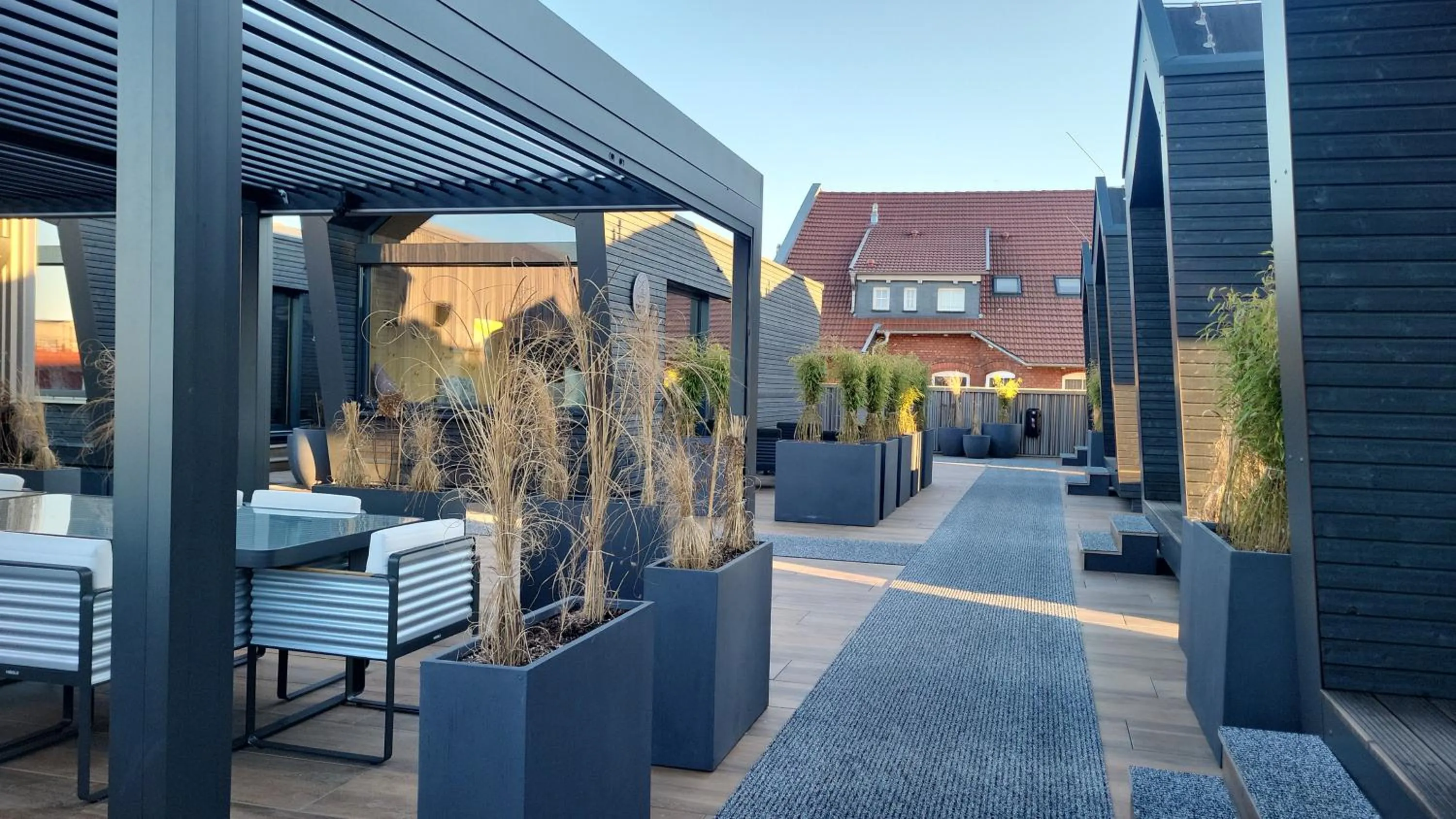 Patio in Nordhäuser Fürstenhof & TinySky-Resort