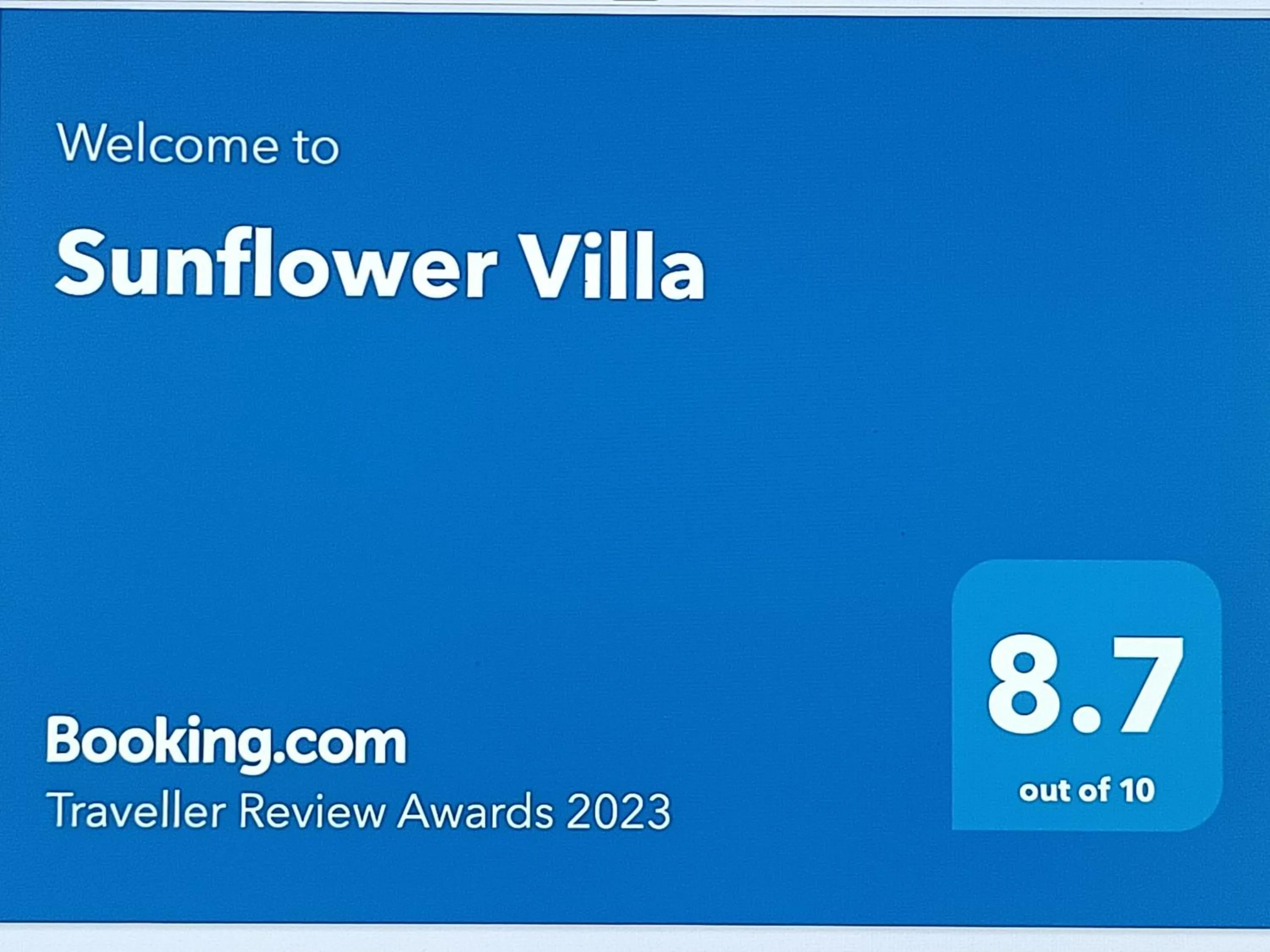 Certificate/Award in Sunflower Villa