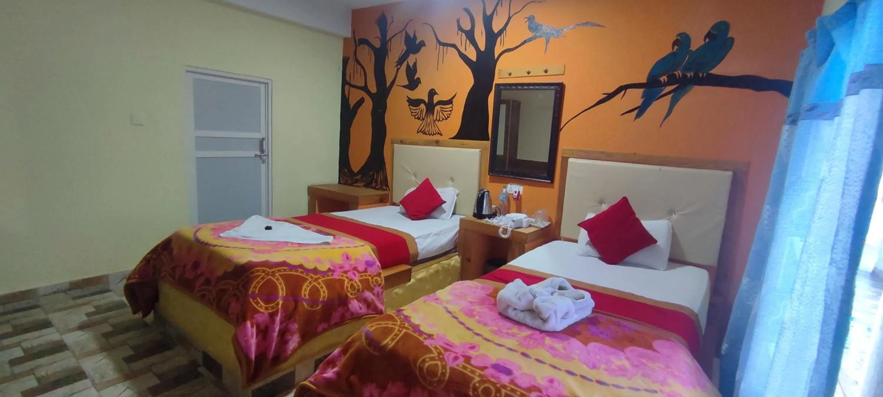 Bed in Hong Qi Hotel