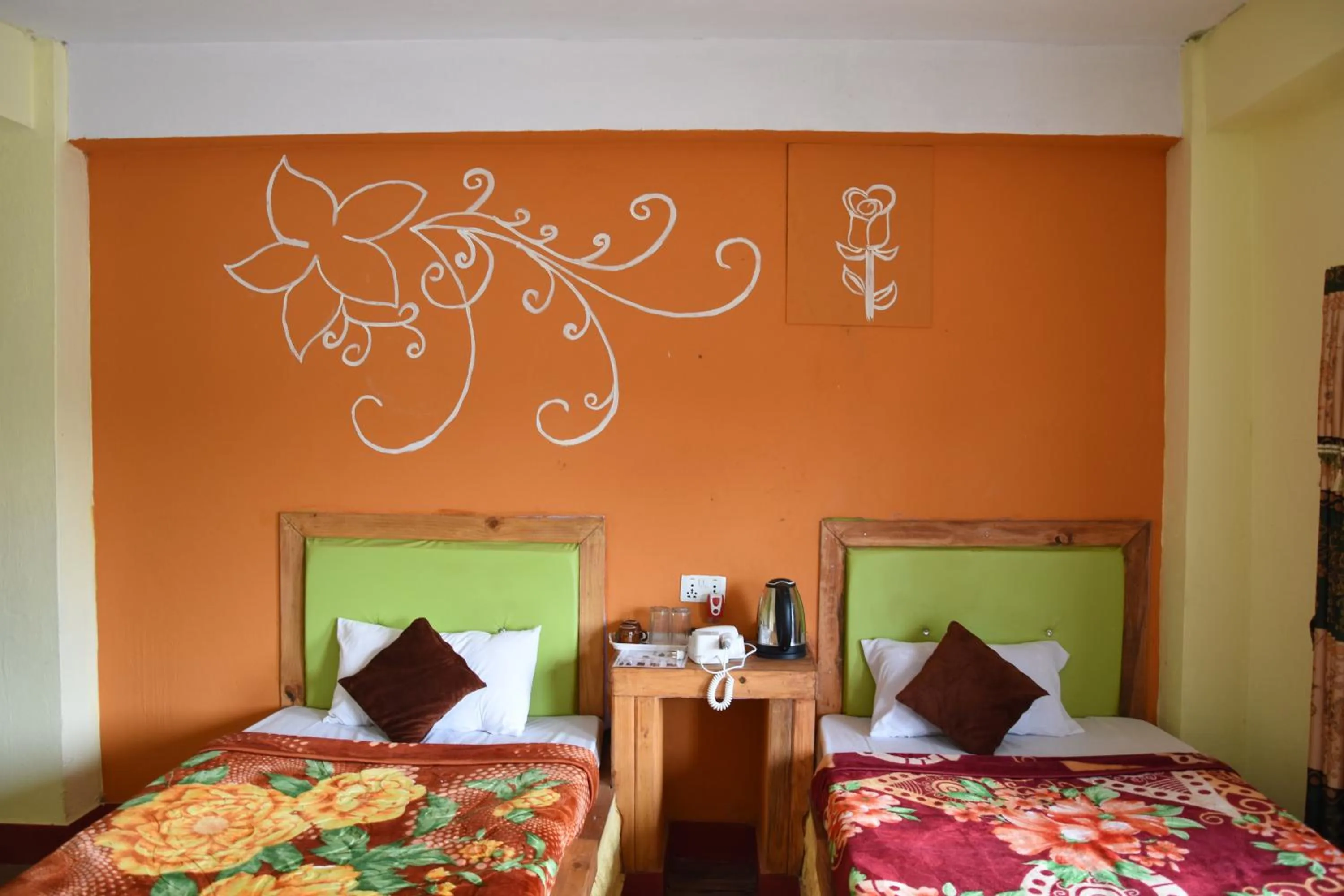 Bed in Hong Qi Hotel