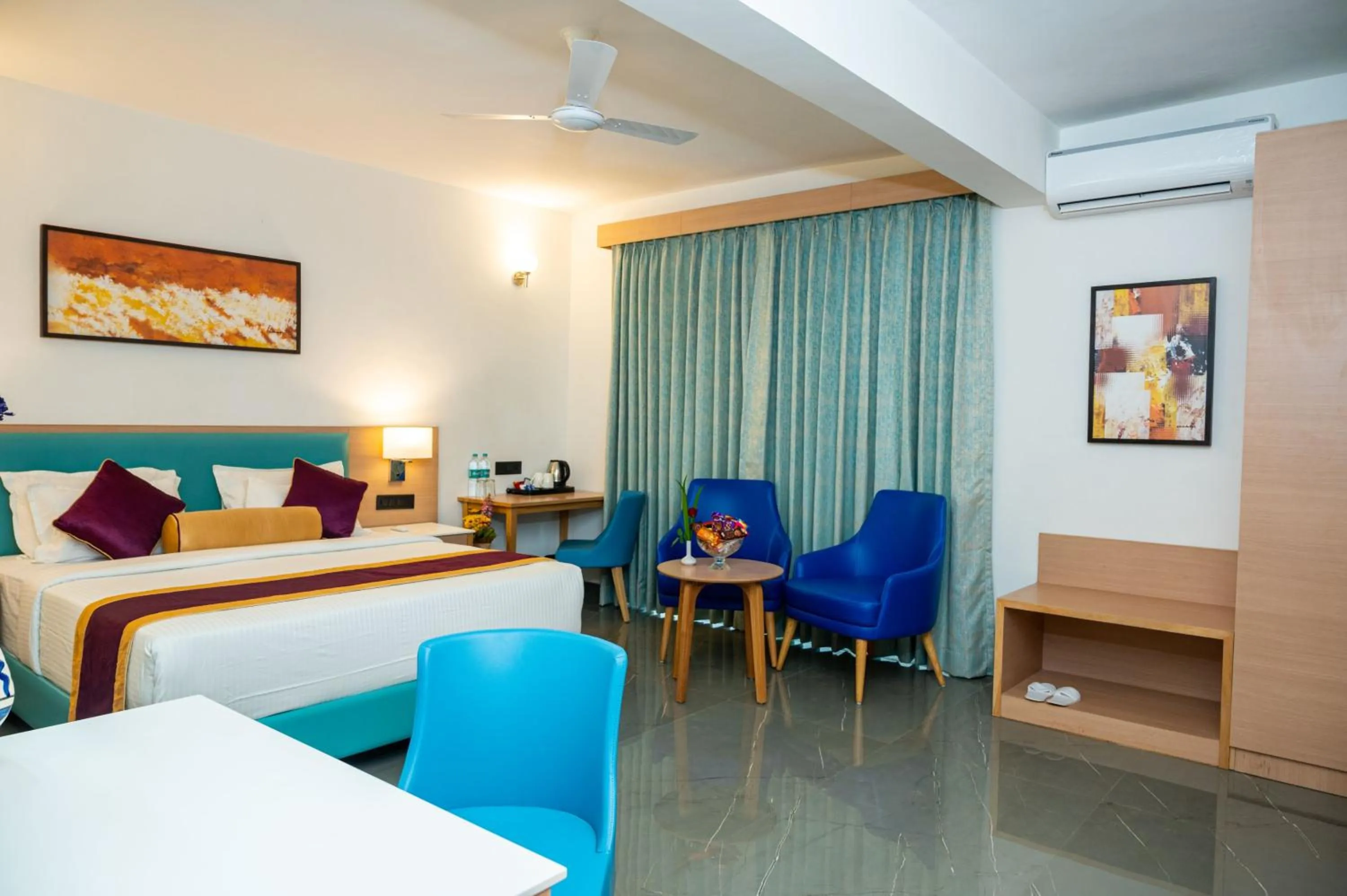 Bedroom, Bed in Hotel Meraden Opus , Anjuna Beach Goa