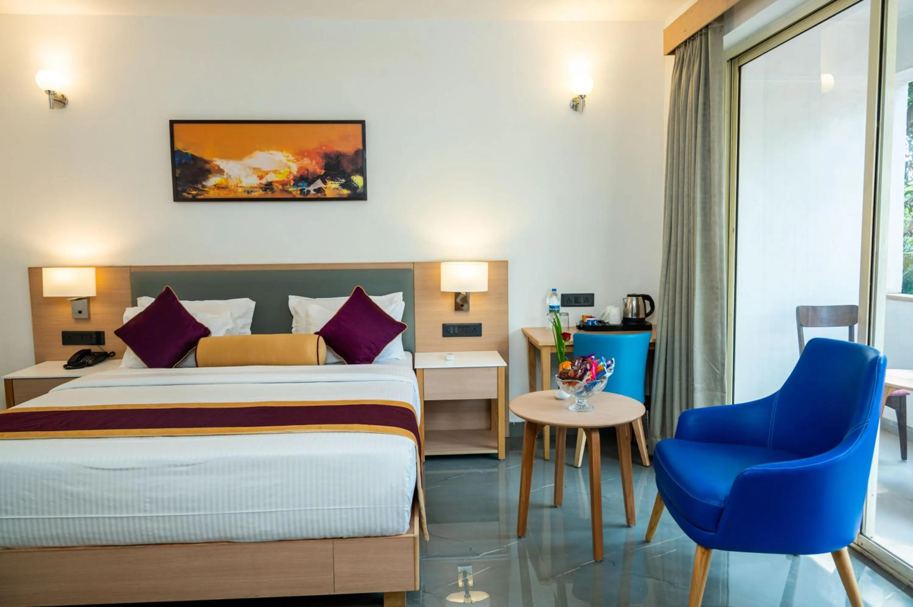 View (from property/room), Bed in Hotel Meraden Opus , Anjuna Beach Goa