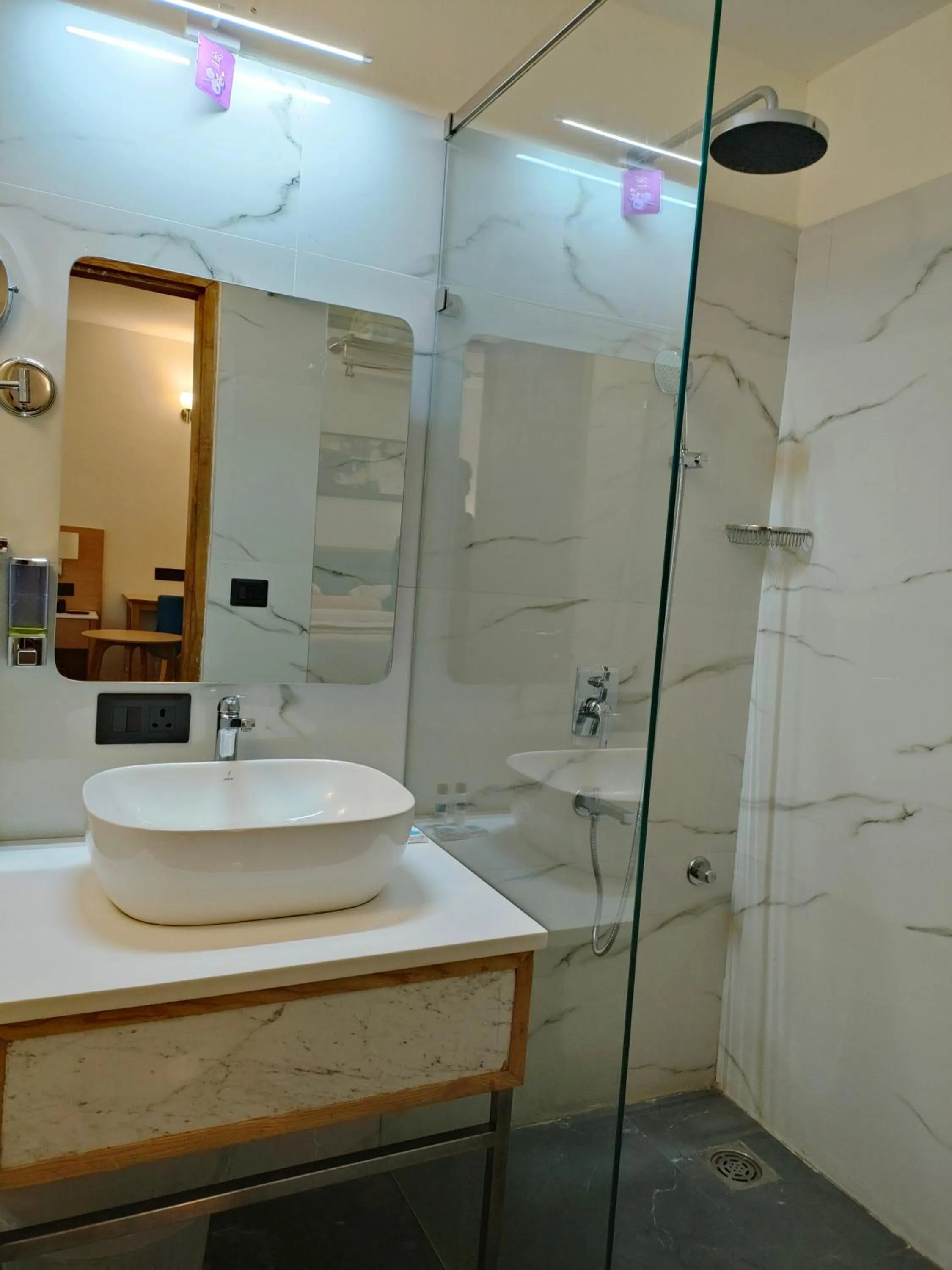 Bathroom in Hotel Meraden Opus , Anjuna Beach Goa
