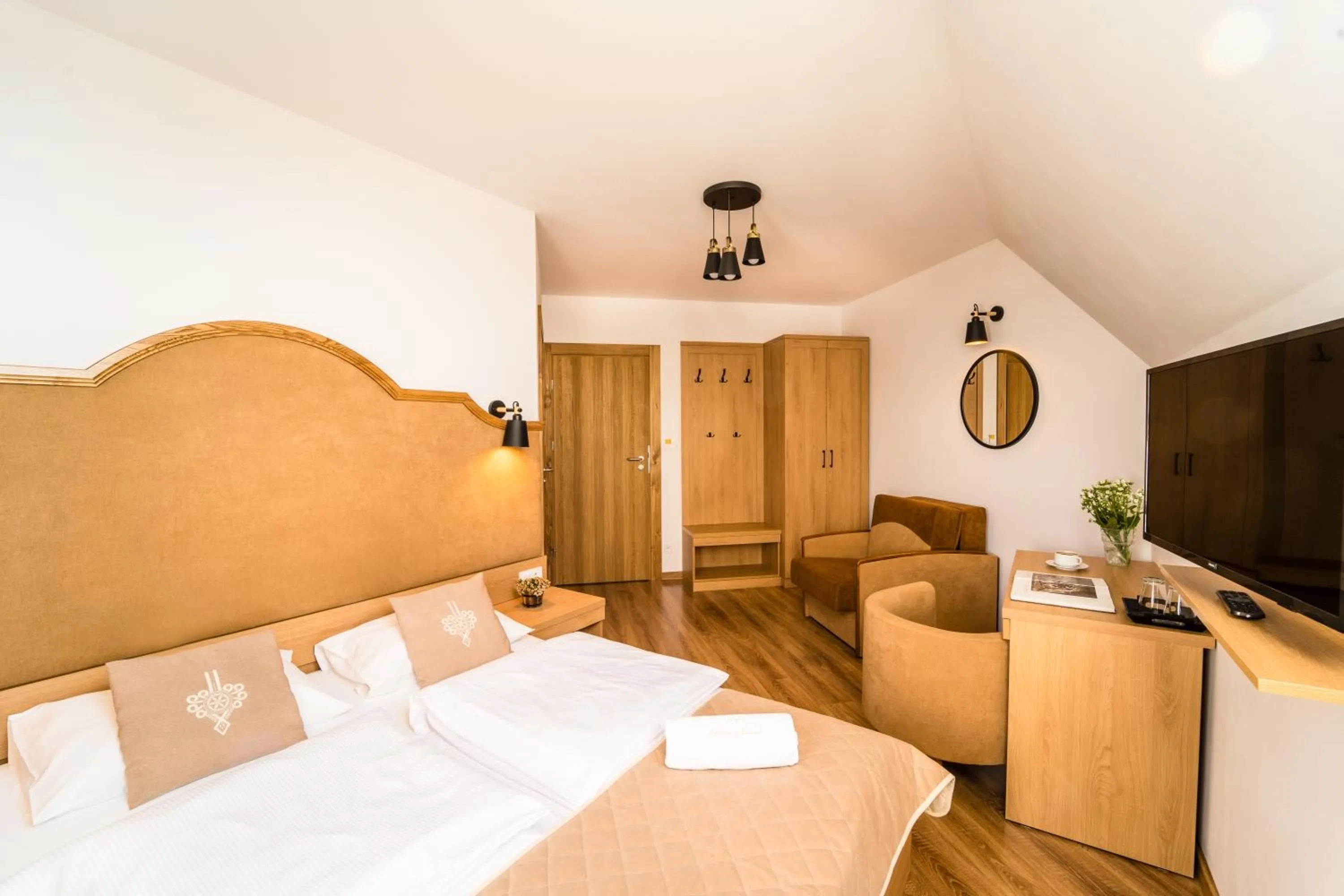 Bed in Miodowy Dworek