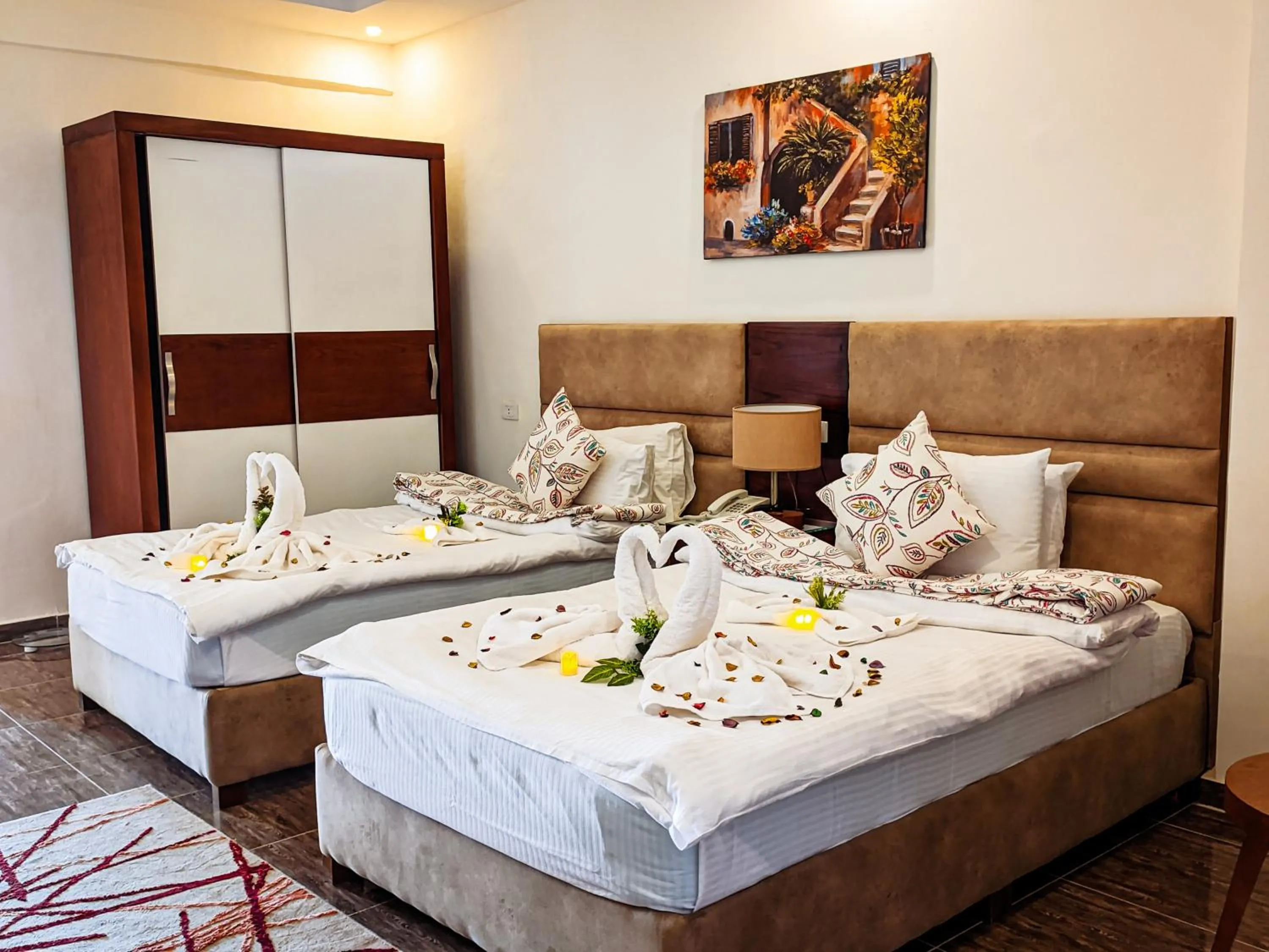 Bed in Jewel Matrouh Hotel