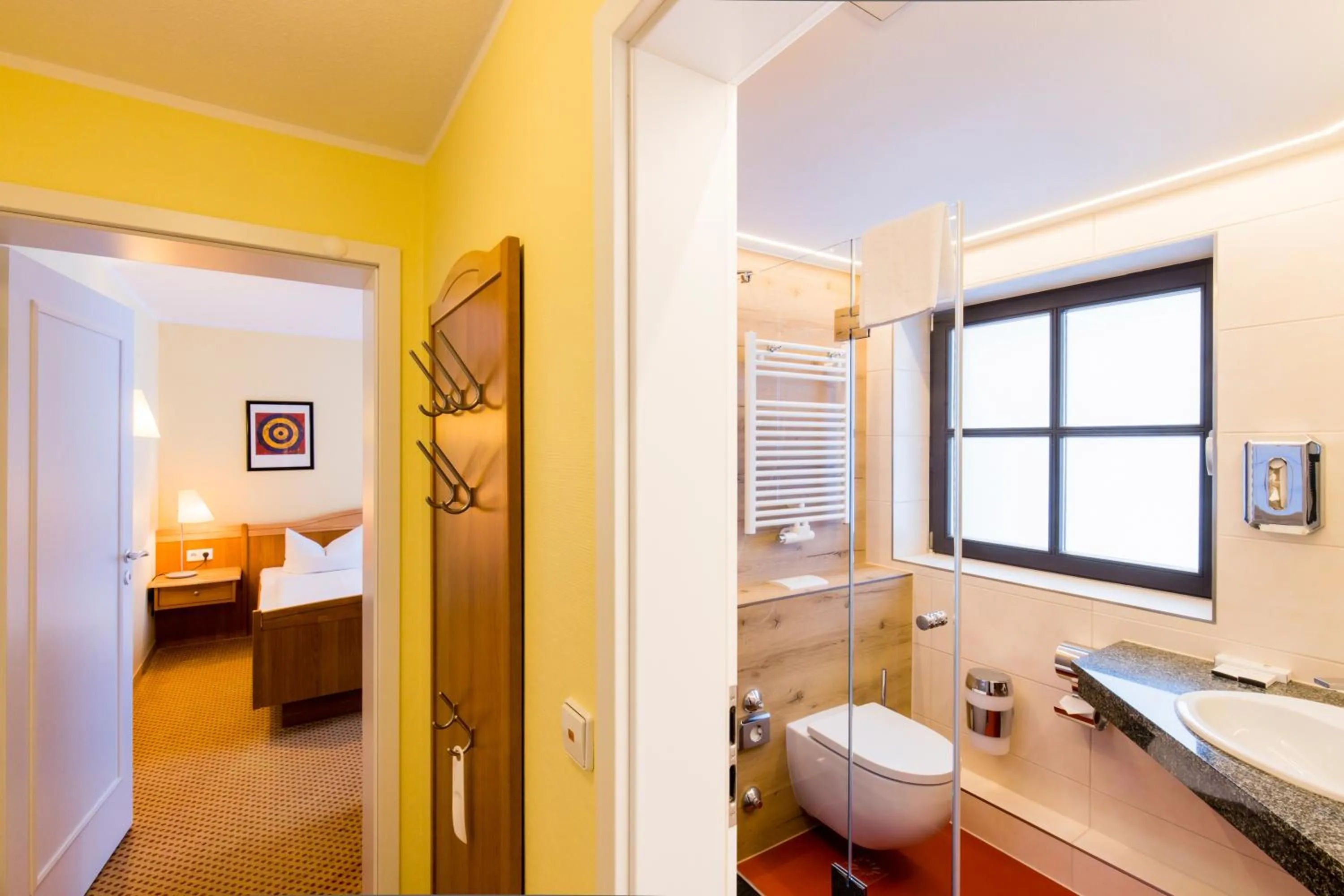 Bathroom, Bed in Hubertusbaude