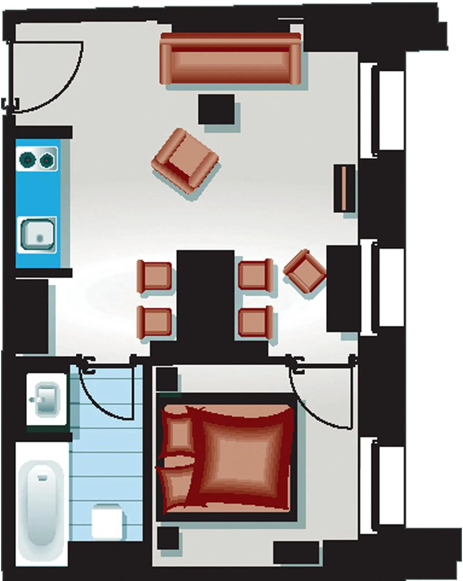 Floor plan in Apartmenthotel Quartier M