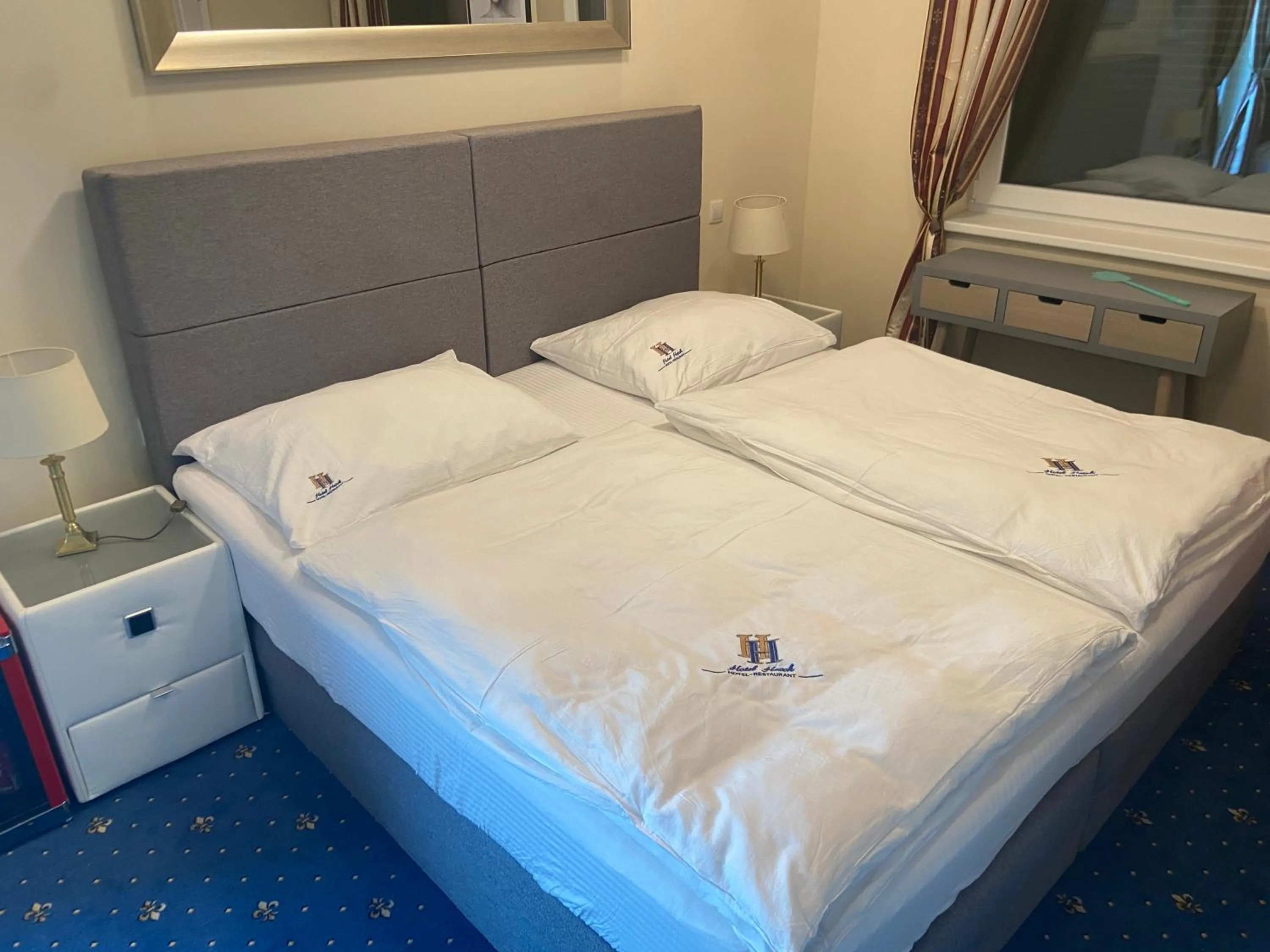 Bed in Hotel Restaurant Hesch