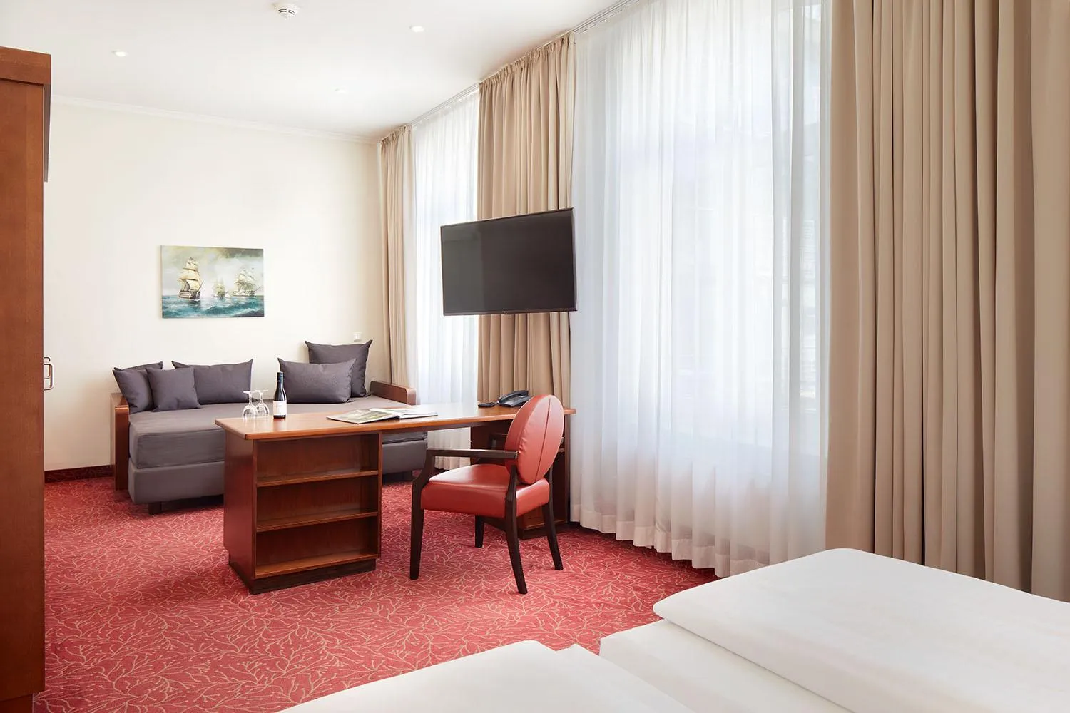 Bed in Hotel Hafen Hamburg