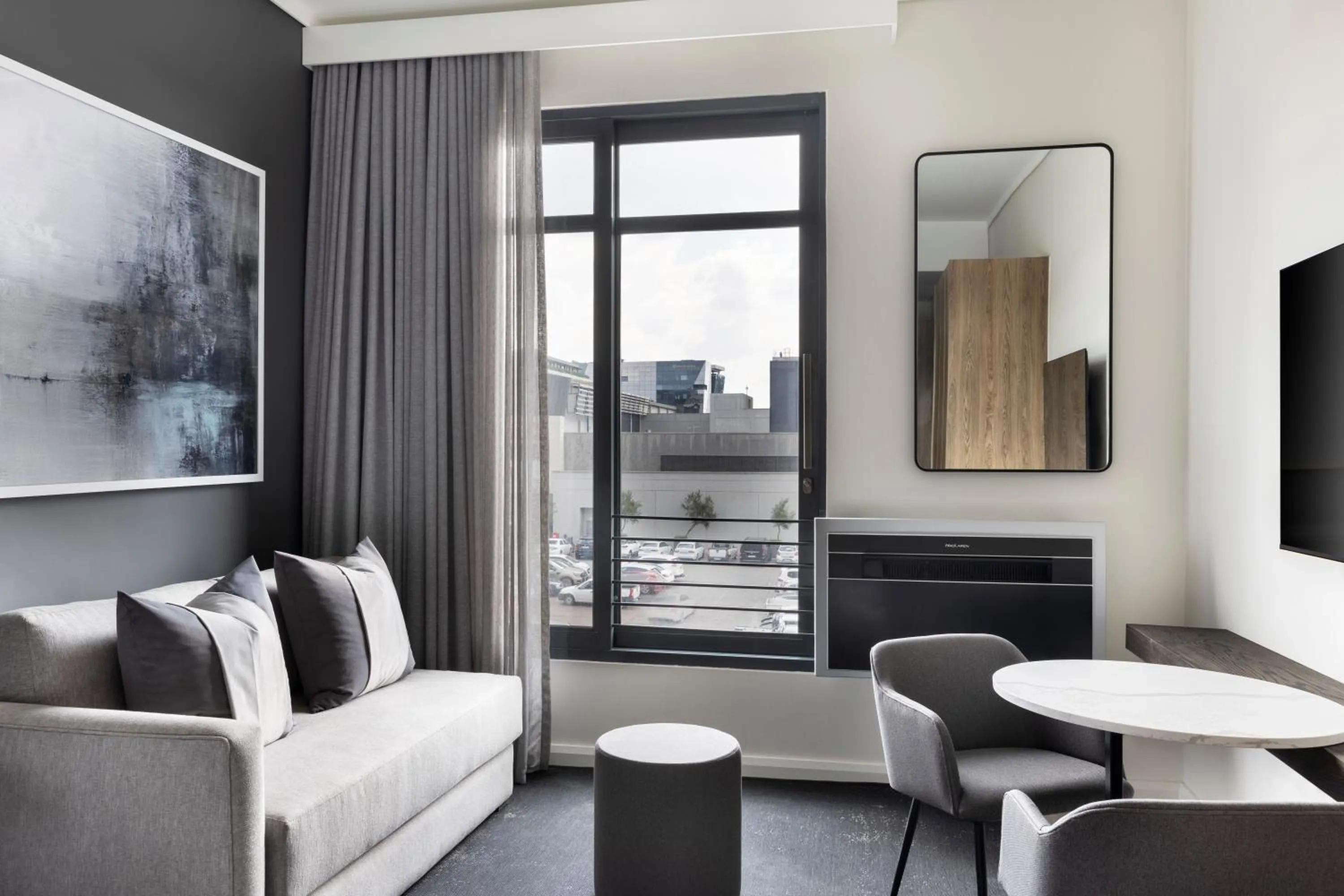 Living room in The Capital Trilogy Menlyn Maine