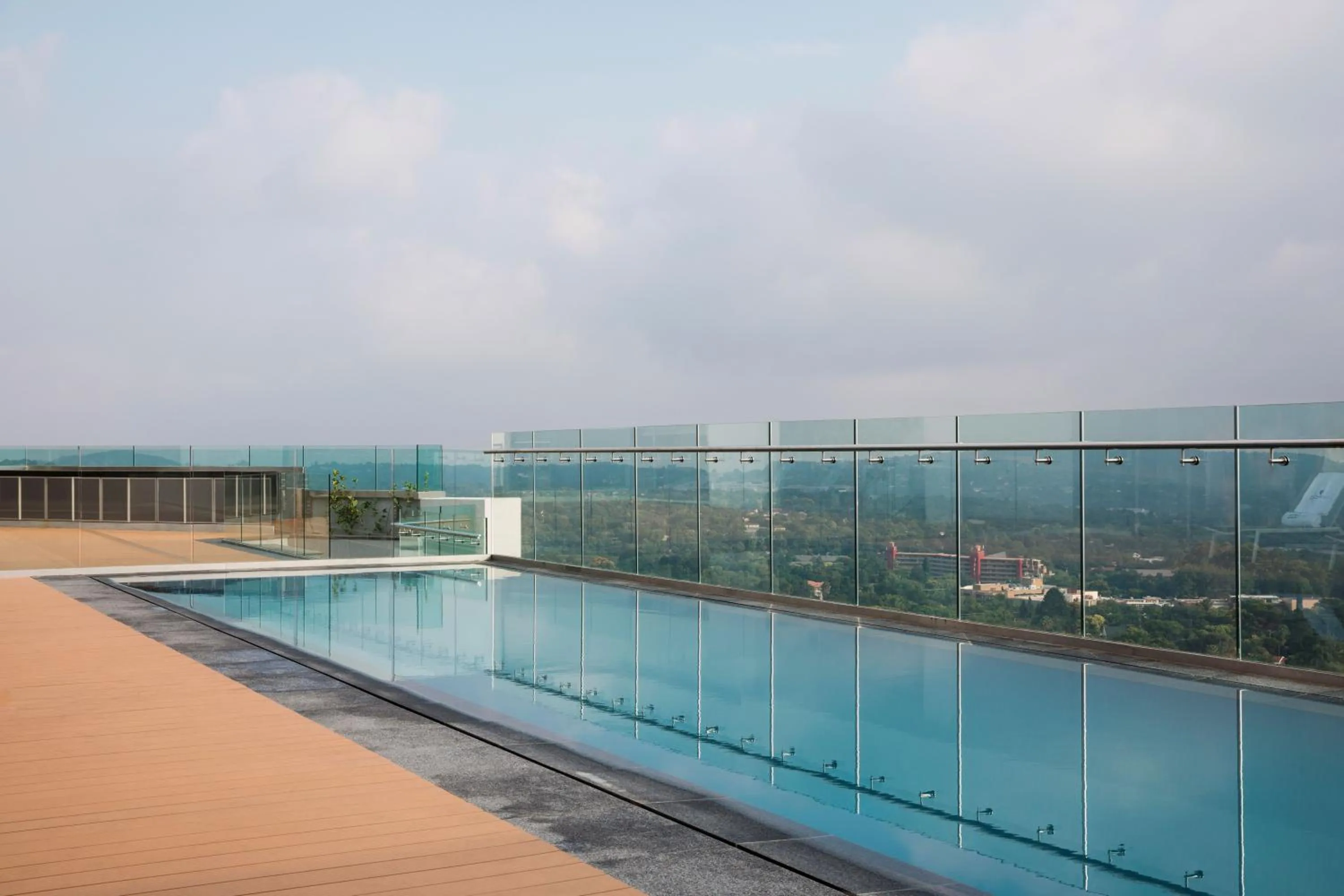 Pool view in The Capital Trilogy Menlyn Maine