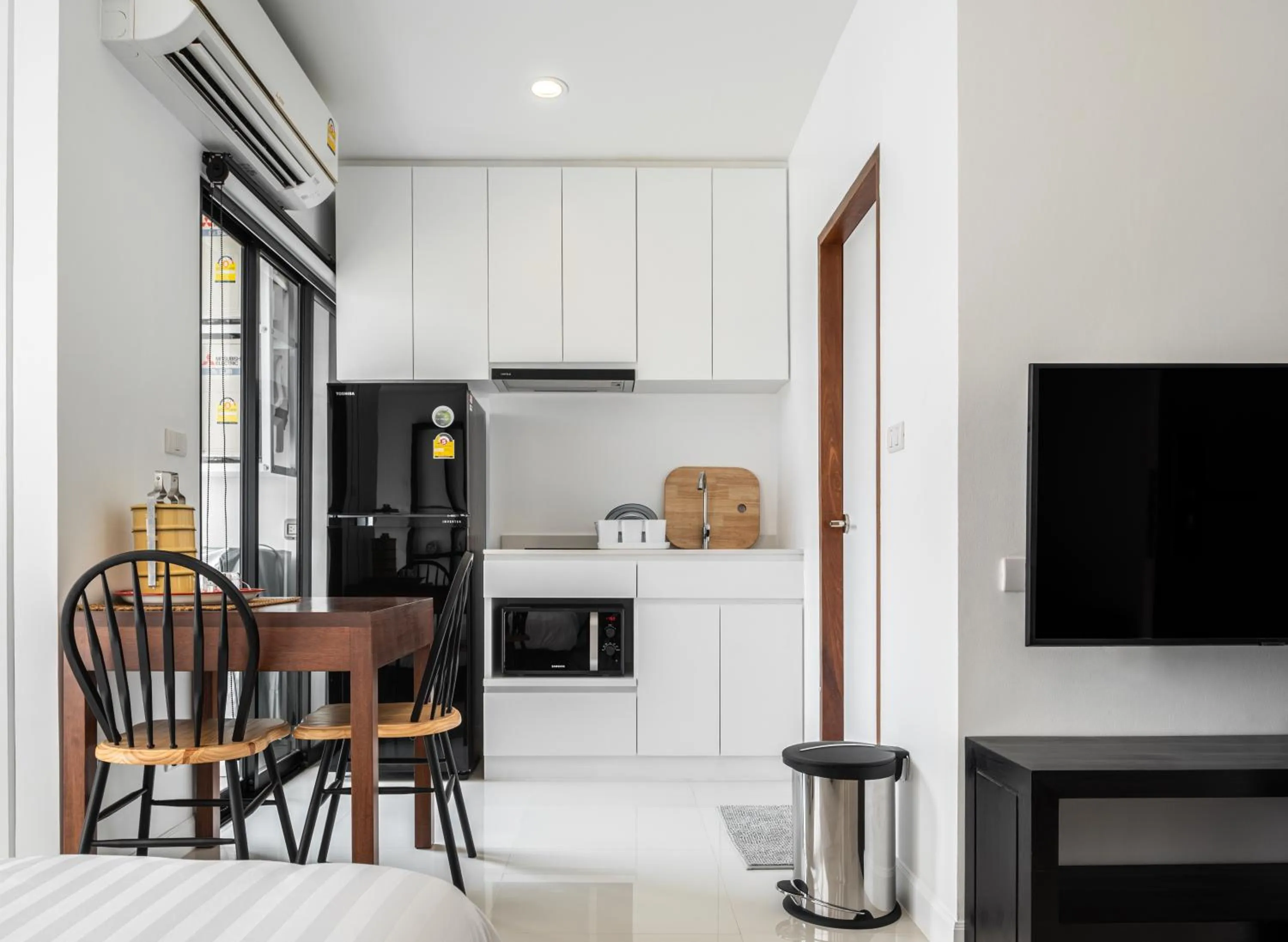Kitchen or kitchenette in Siamplaengna Residence สยามแปลงนา เรสซิเดนท์