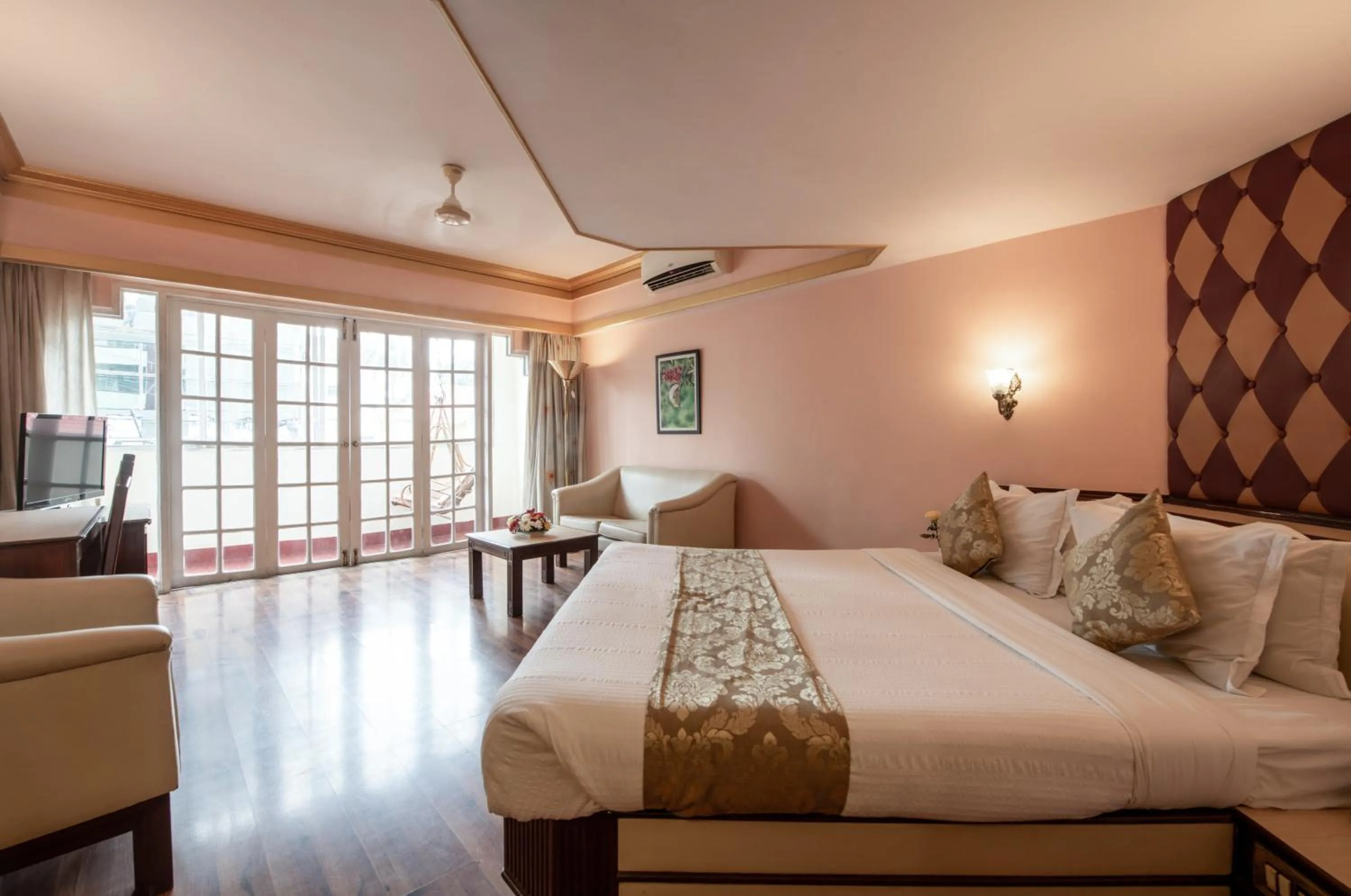 Balcony/Terrace, Bed in Nahar Heritage Hotel