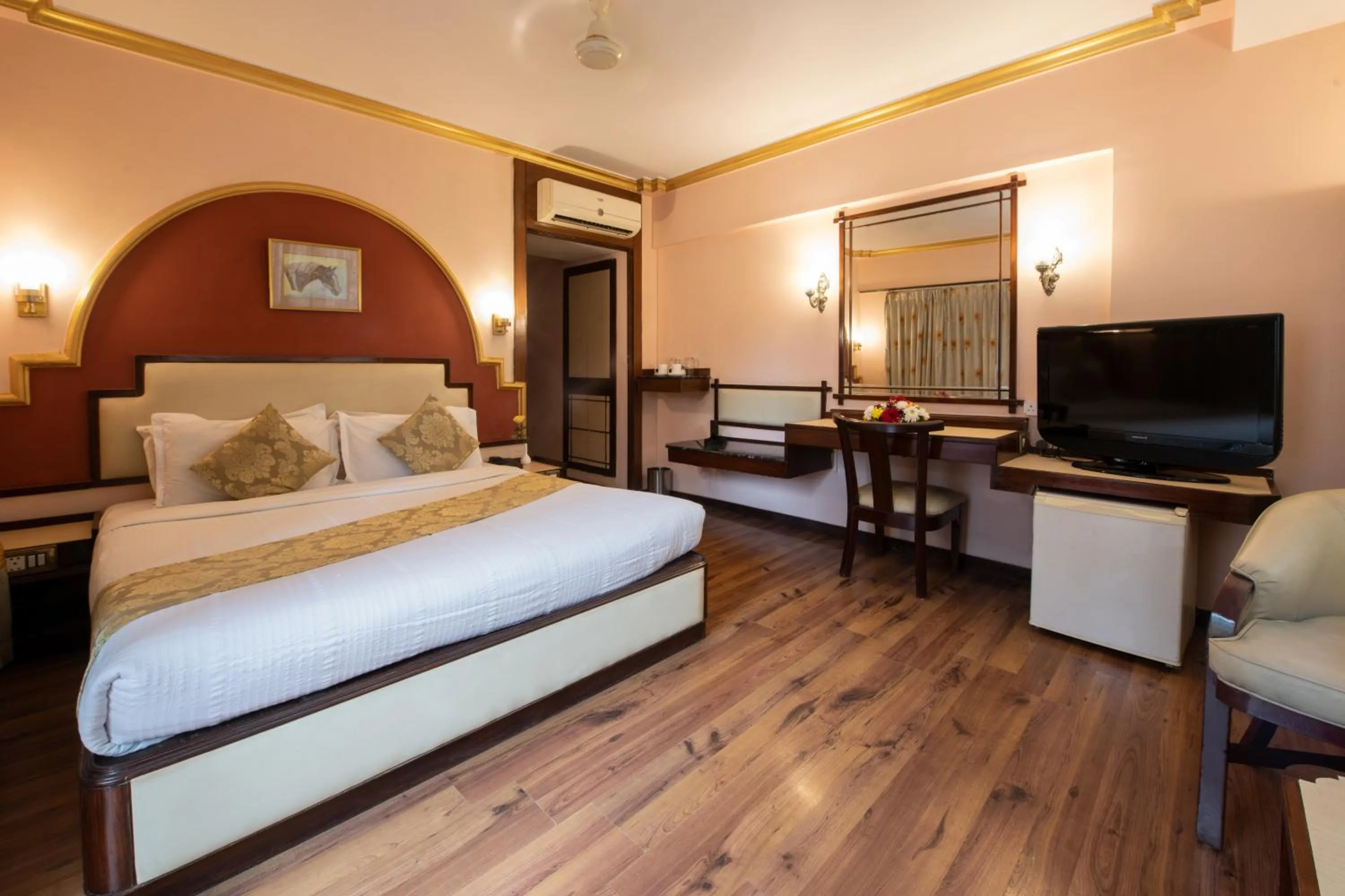 Balcony/Terrace, Bed in Nahar Heritage Hotel