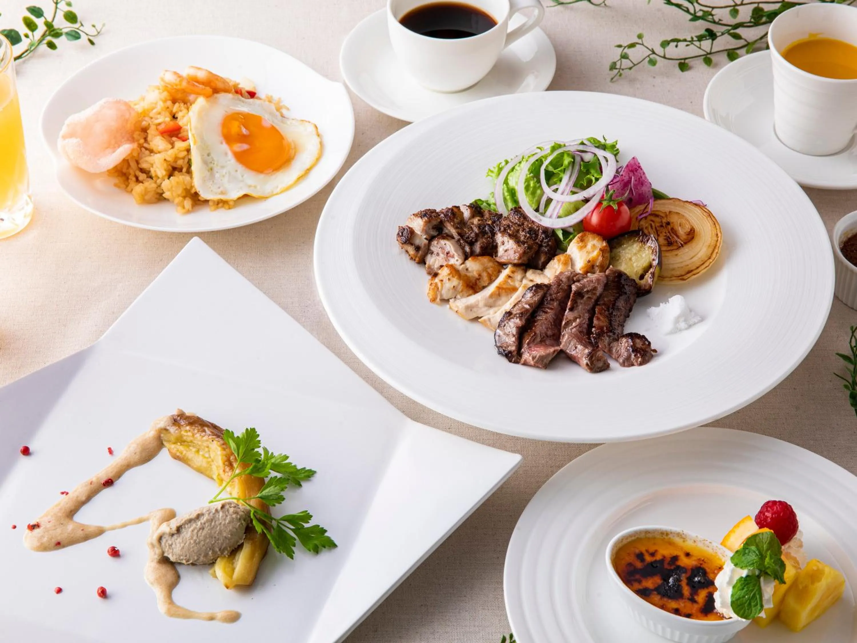 Dinner in Garden Terrace Fukuoka