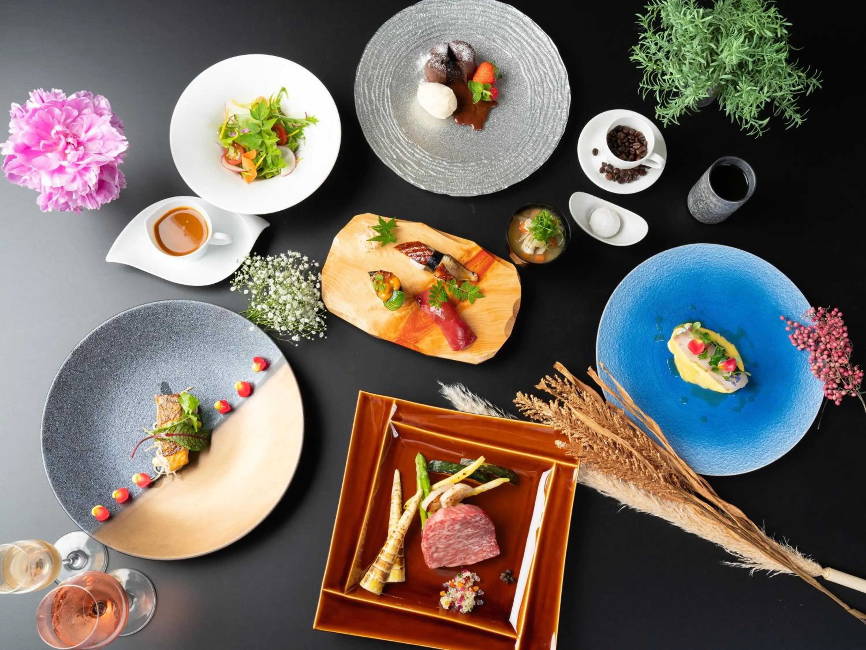 Dinner in Garden Terrace Fukuoka