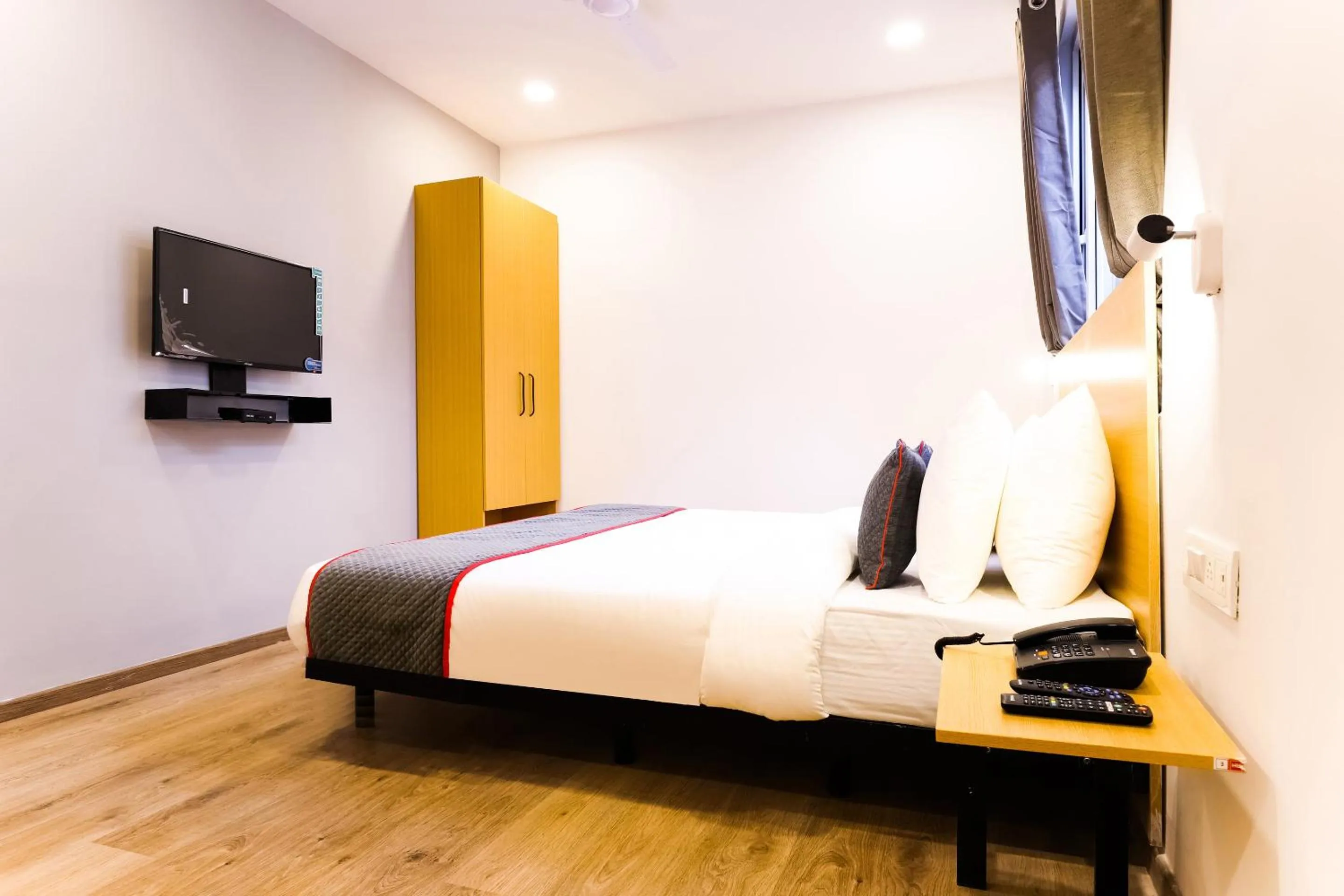 Bedroom, Bed in Townhouse Prithvi Resort Near Phoenix Palassio