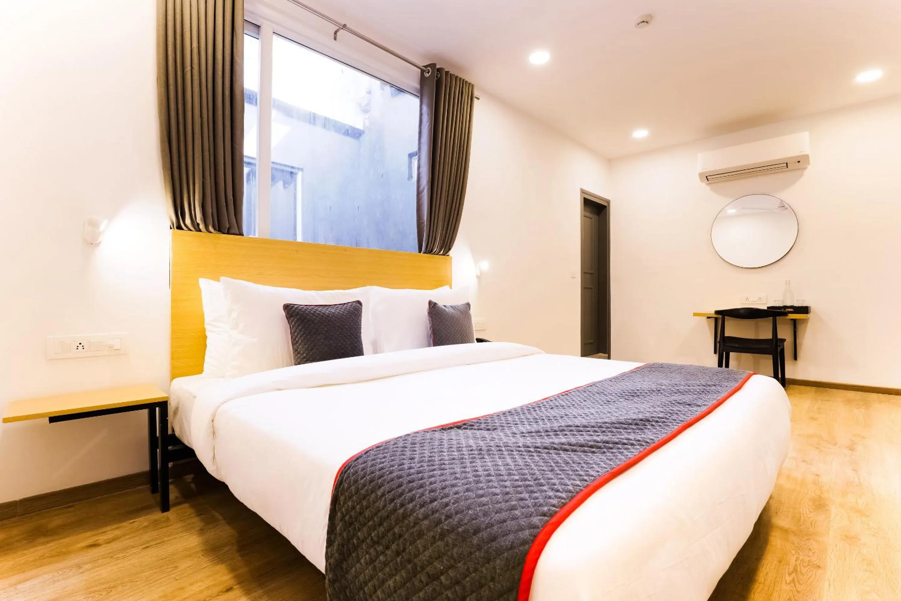 Bedroom, Bed in Townhouse Prithvi Resort Near Phoenix Palassio