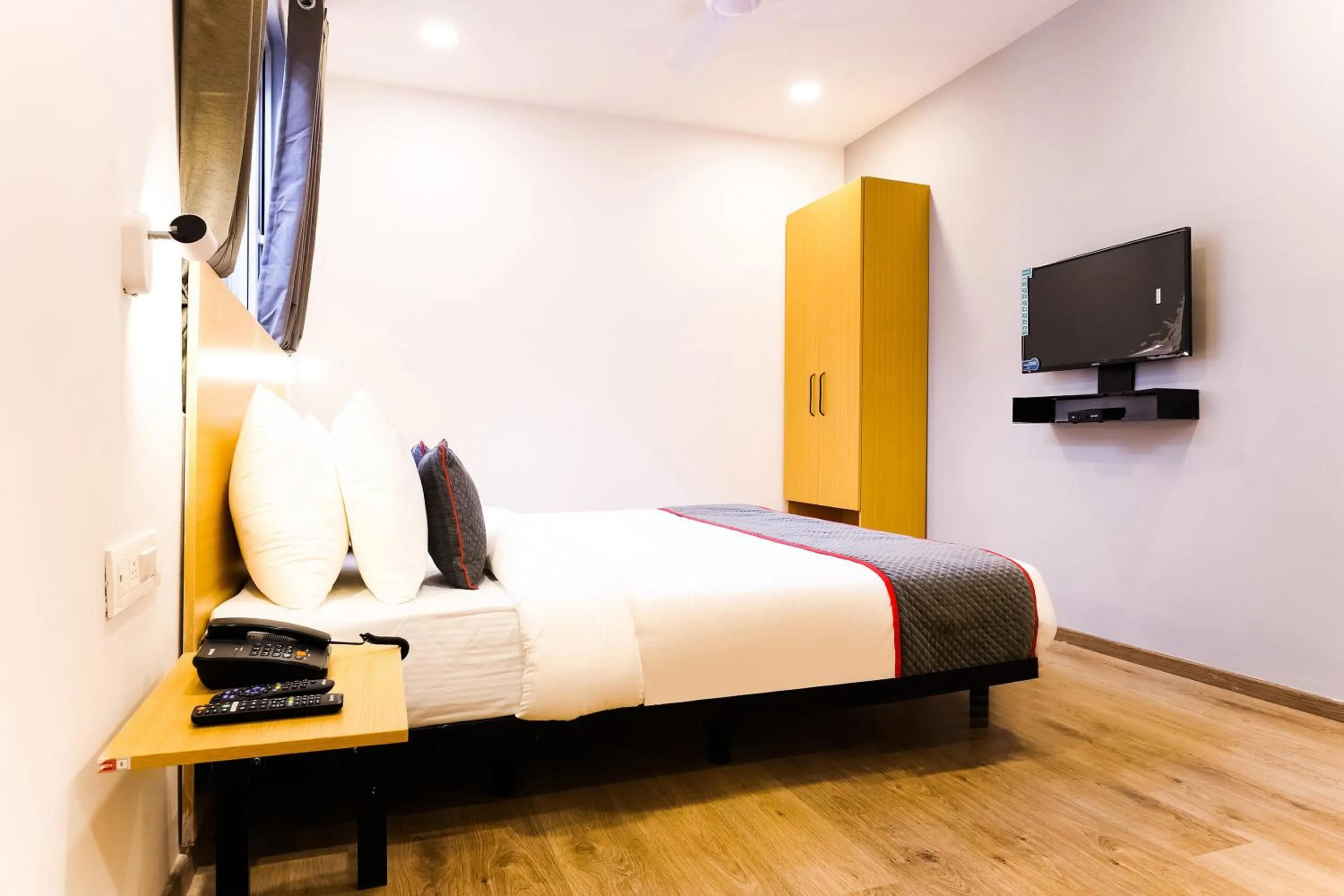 Bedroom, Bed in Townhouse Prithvi Resort Near Phoenix Palassio