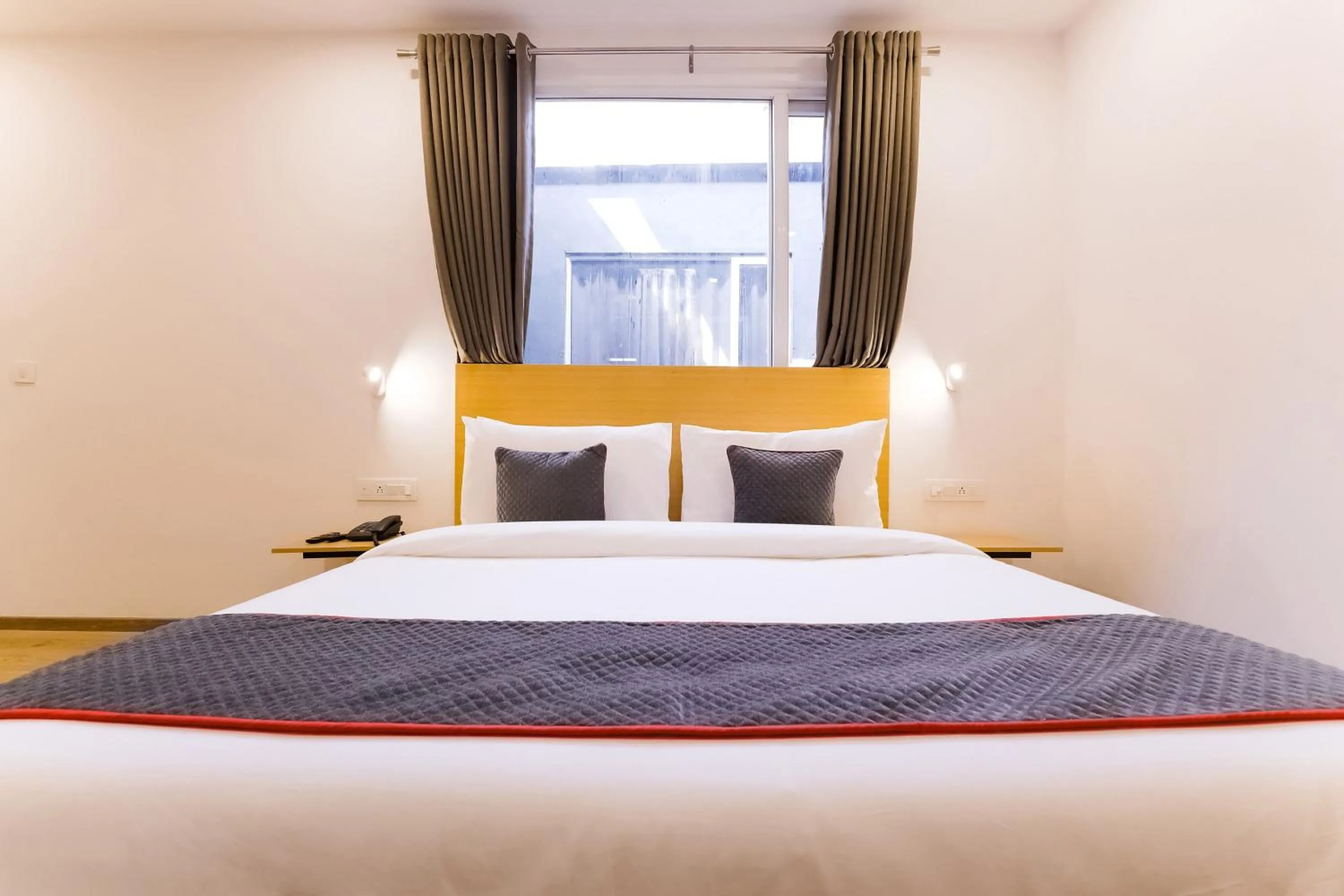 Bedroom, Bed in Townhouse Prithvi Resort Near Phoenix Palassio