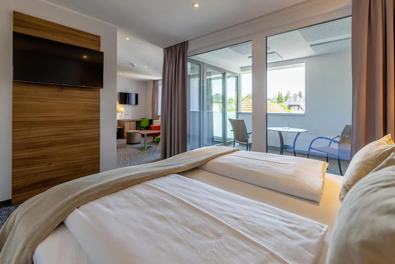 Living room, Bed in Seehotel im Weyer