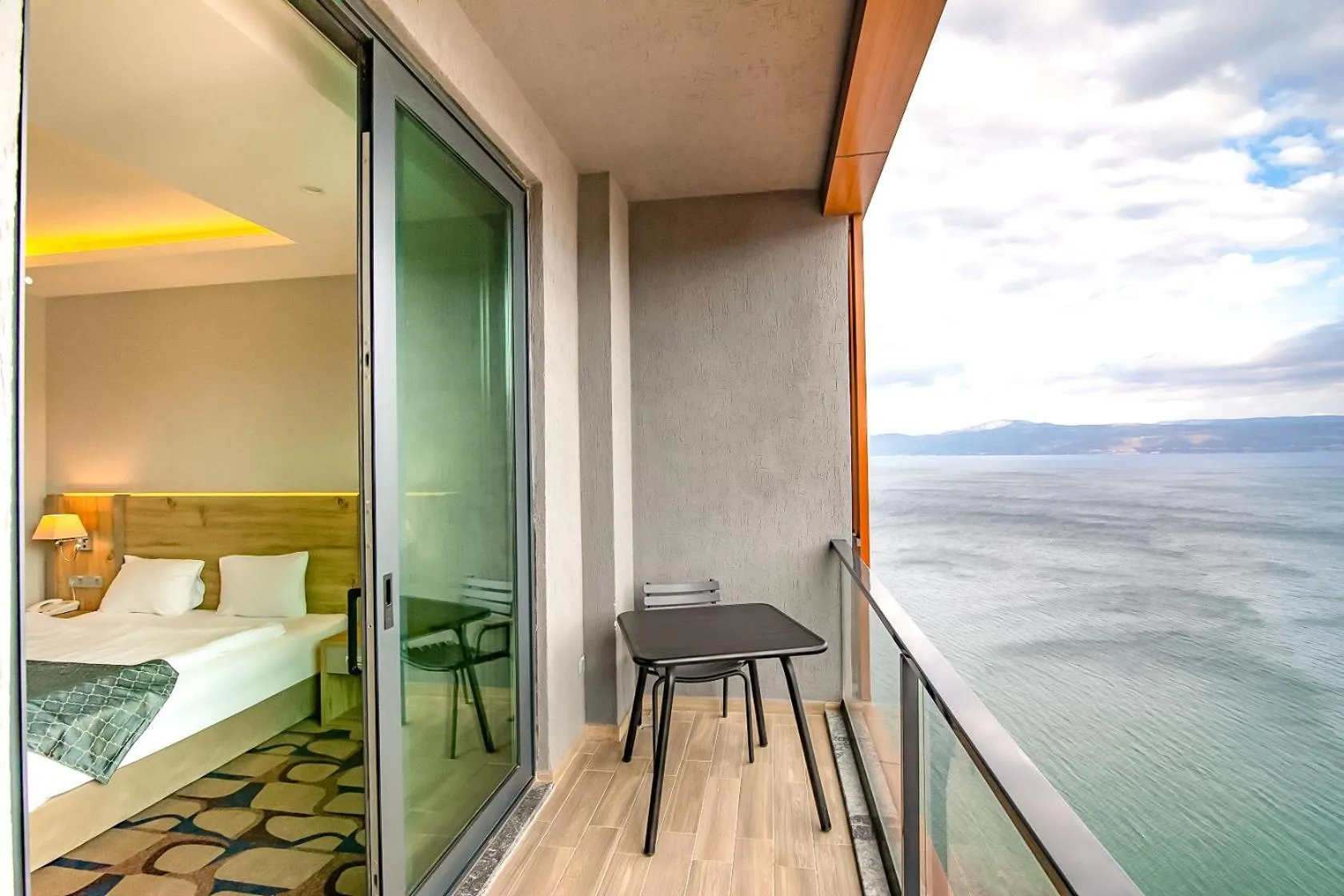 View (from property/room), Bed in BLUE MUDANYA HOTEL