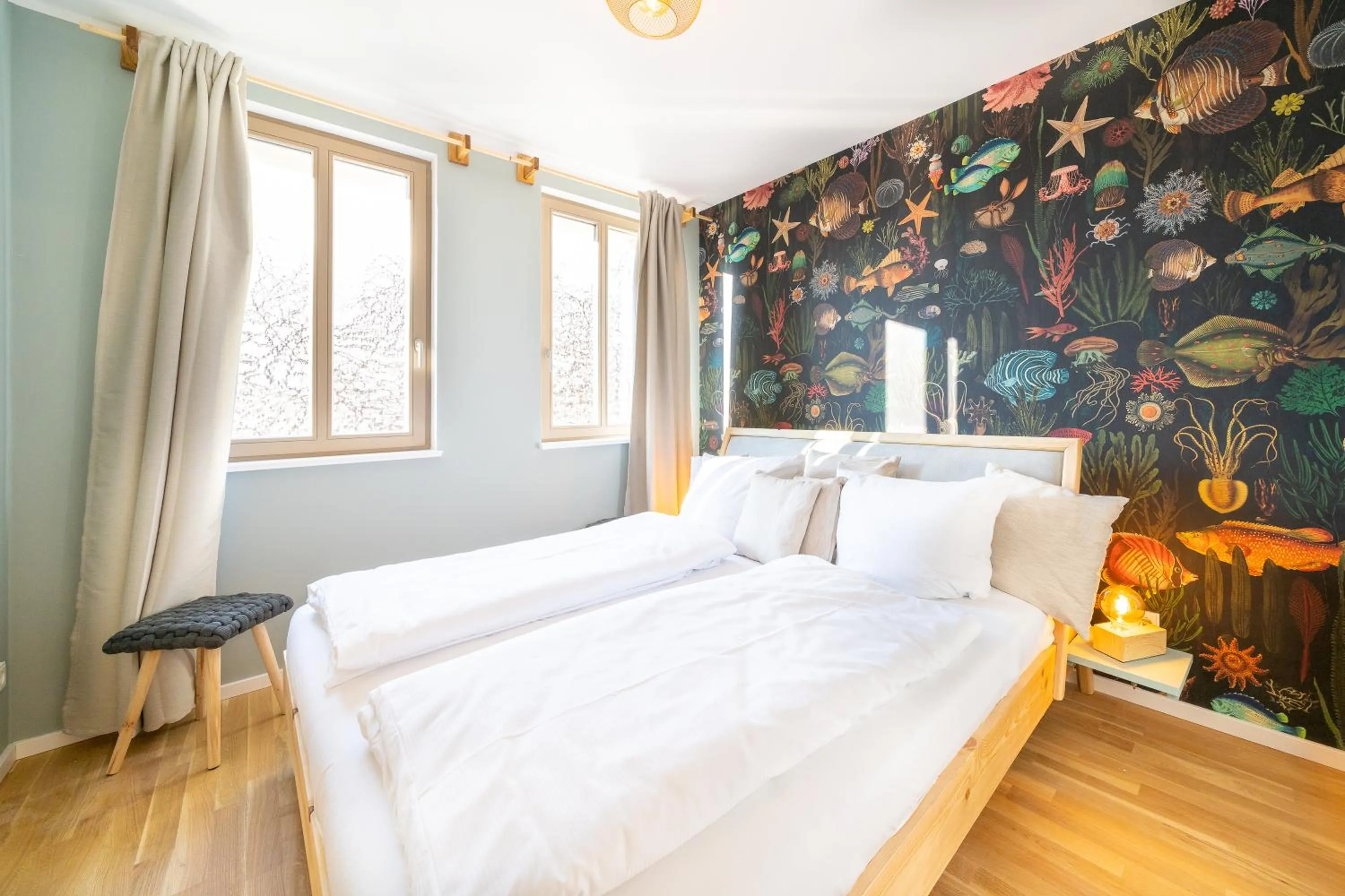 Bedroom, Bed in Design Apartments - "Am Weinberg"