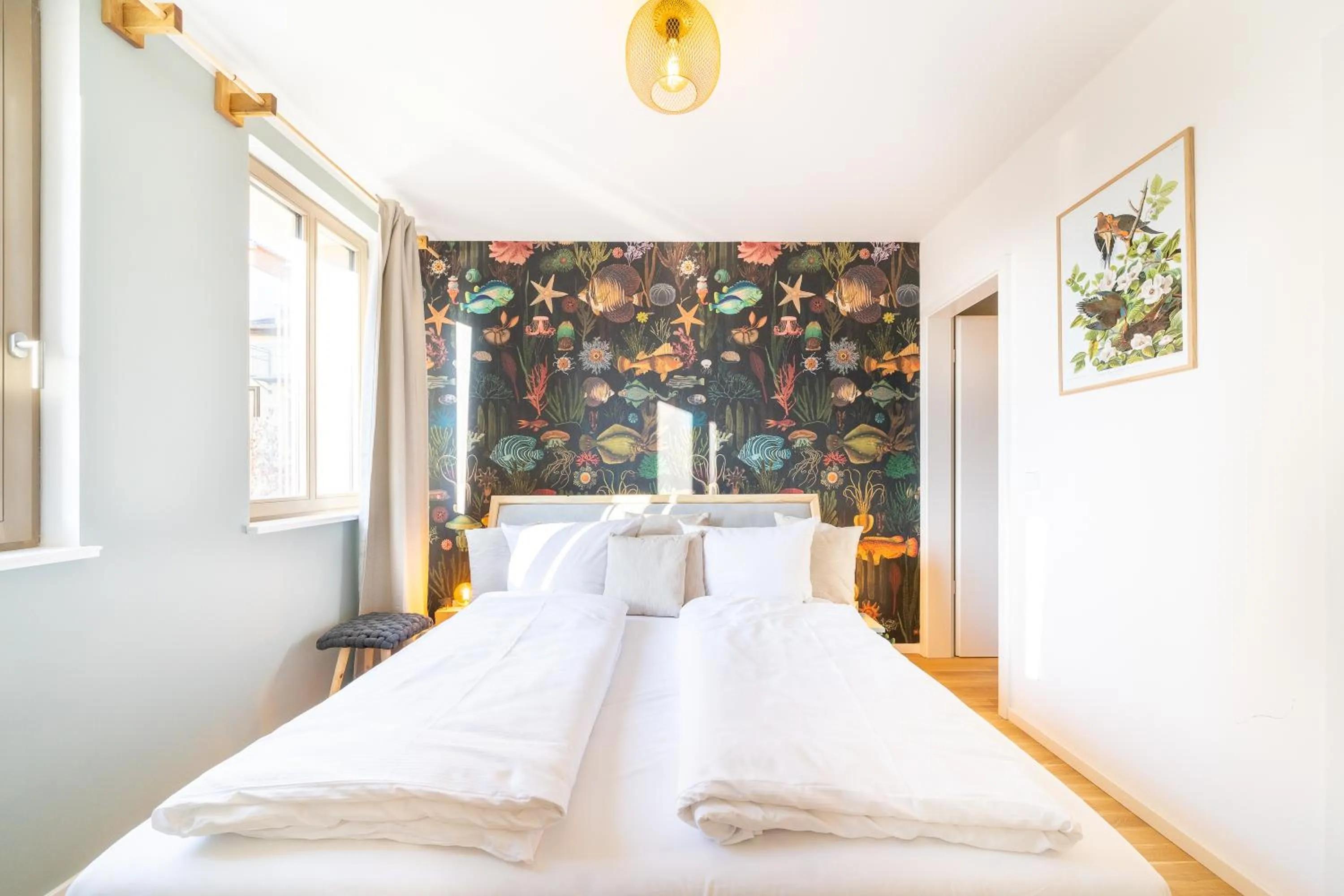 Bedroom, Bed in Design Apartments - "Am Weinberg"