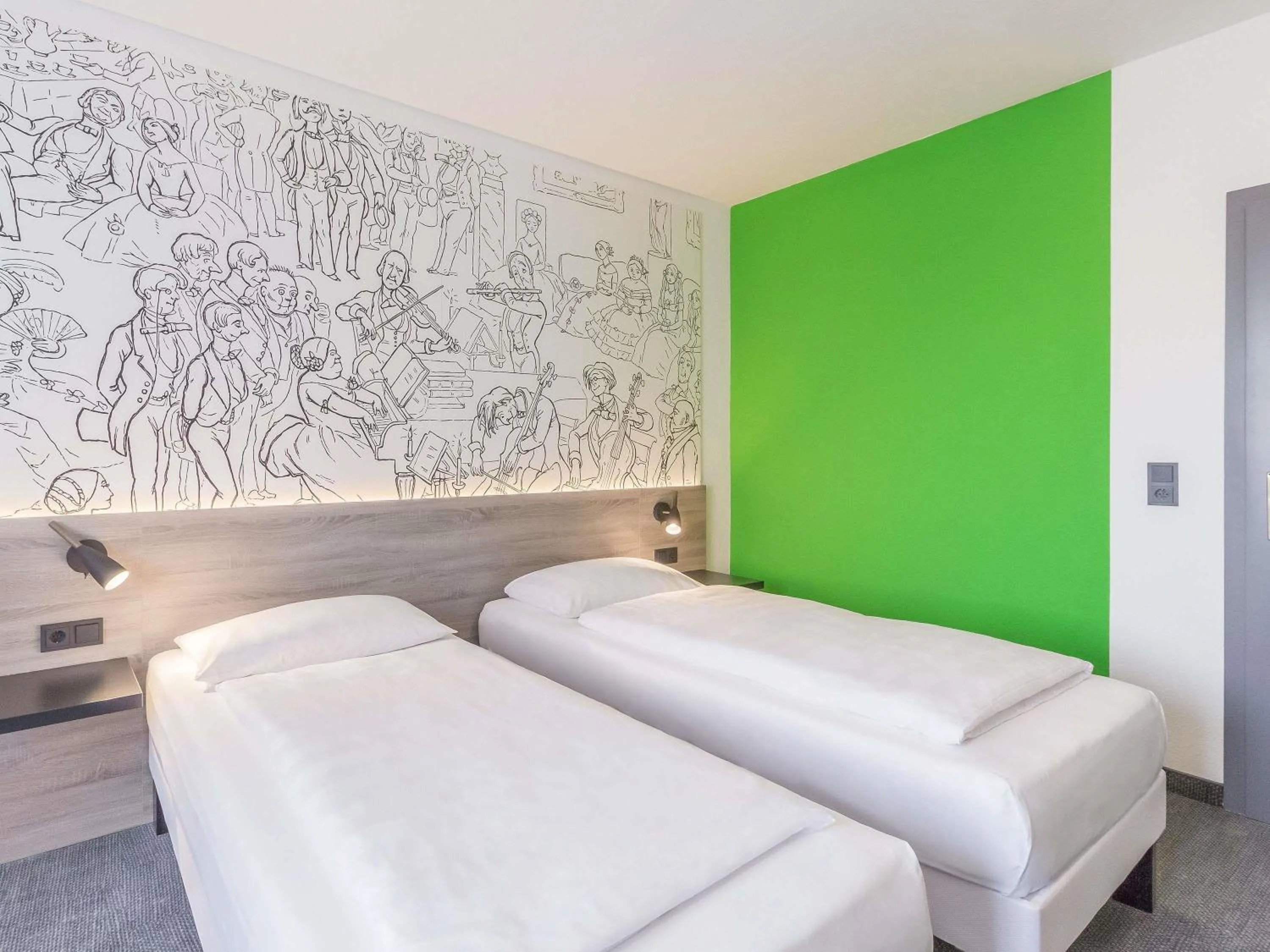 Bedroom, Bed in ibis Styles Halle
