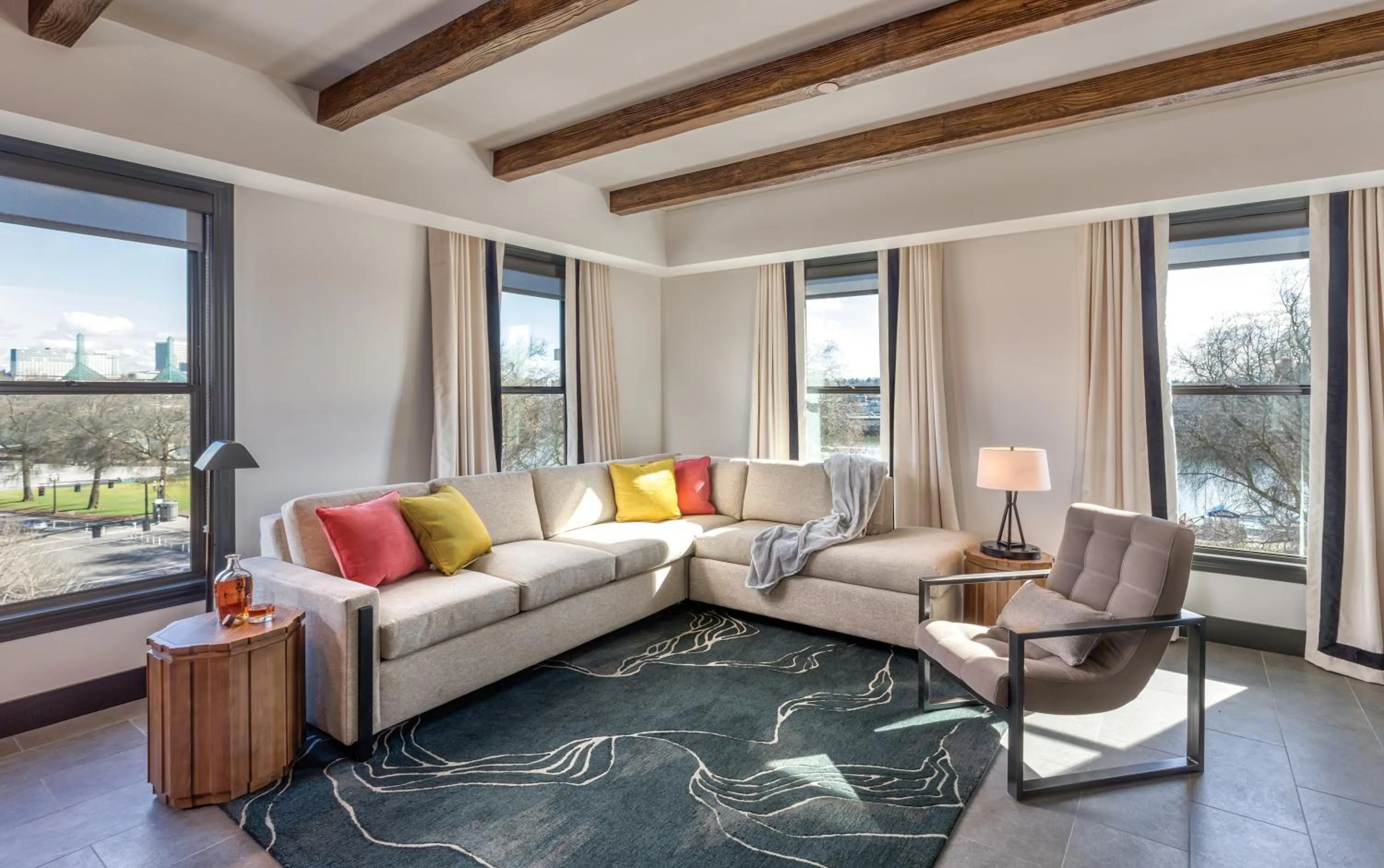 Living room in WorldMark Portland Waterfront Park