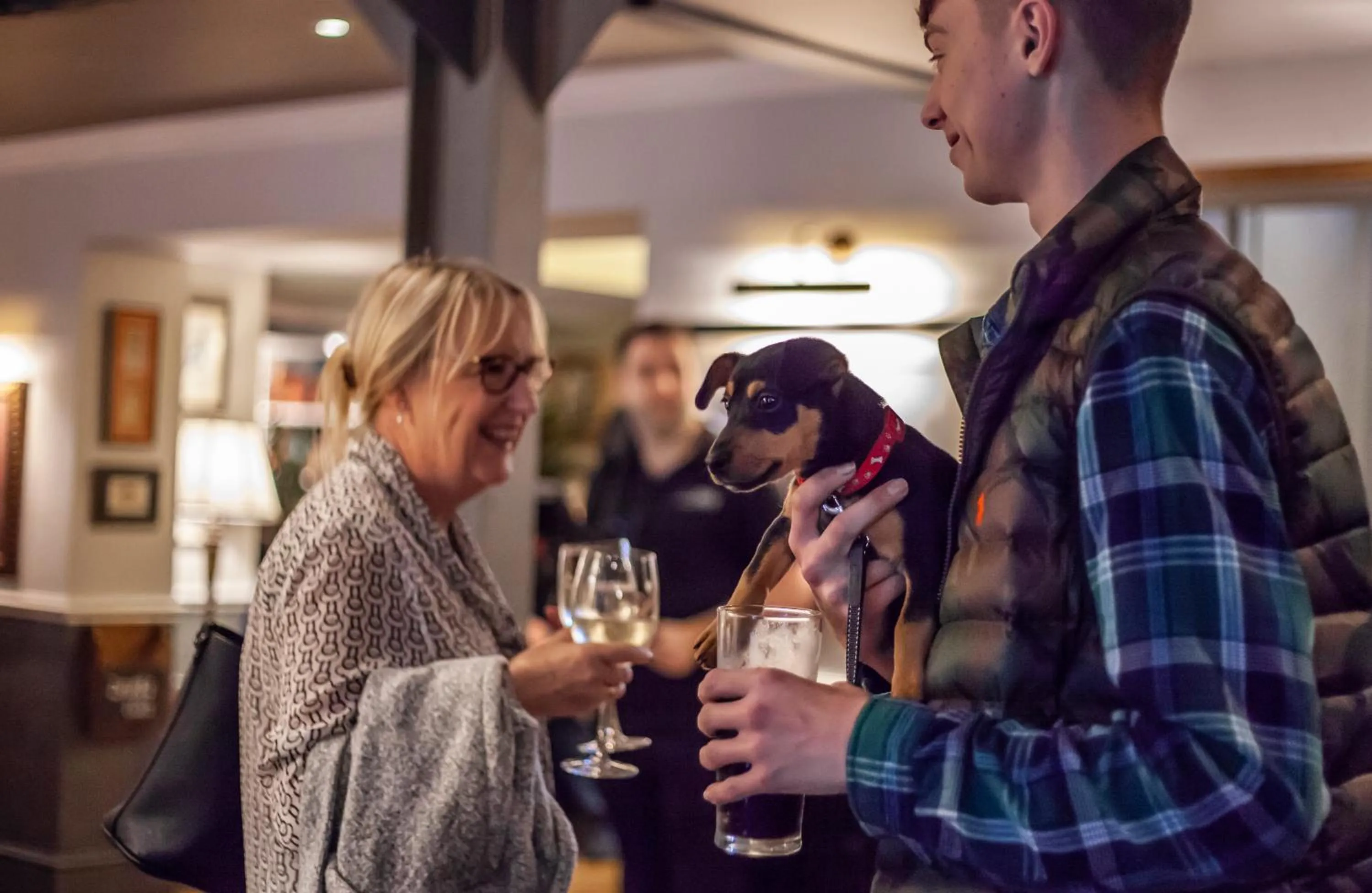 group of guests in The Bell - Brunning and Price