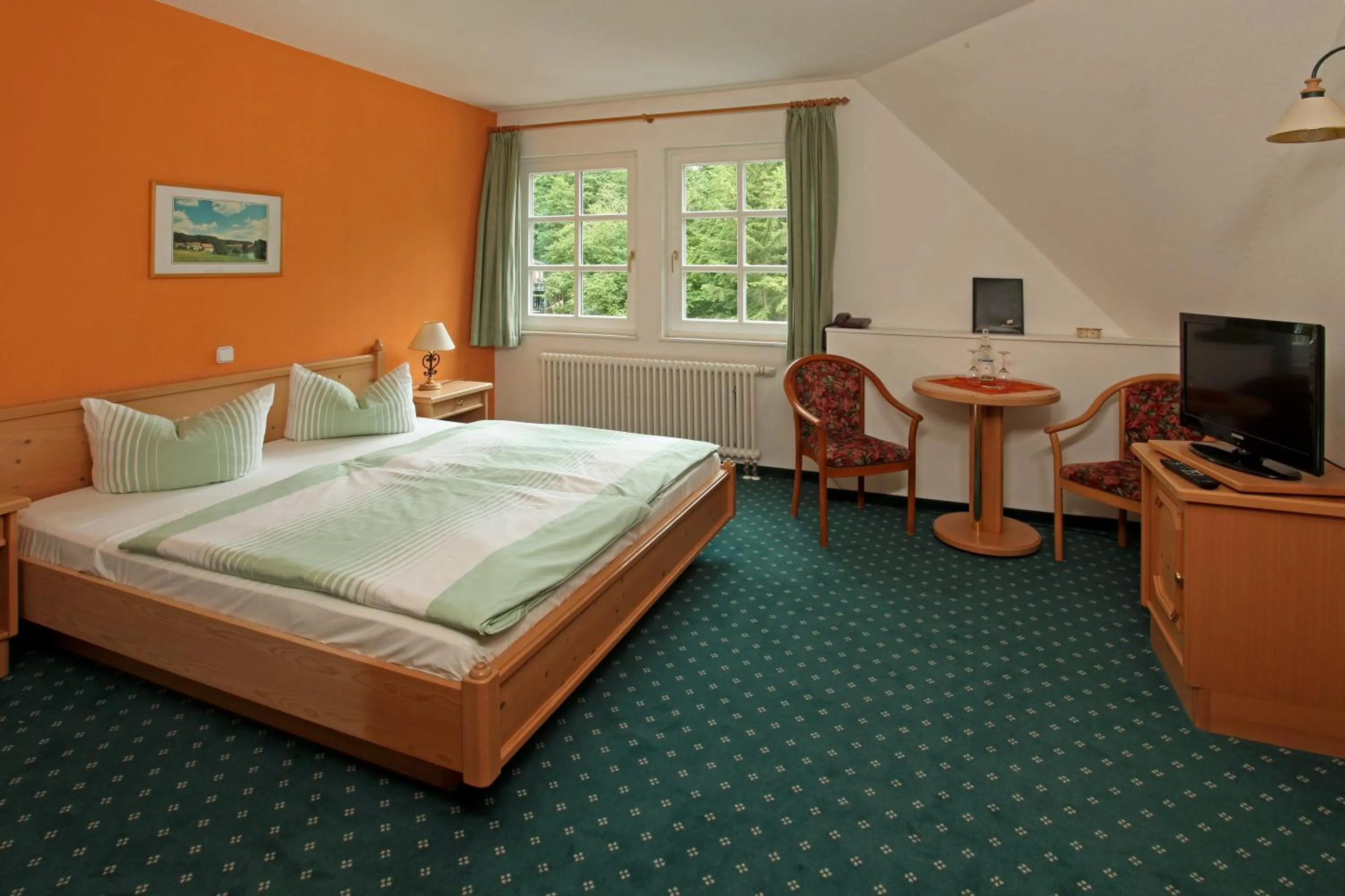 Bedroom, Bed in Hotel Boltenmühle