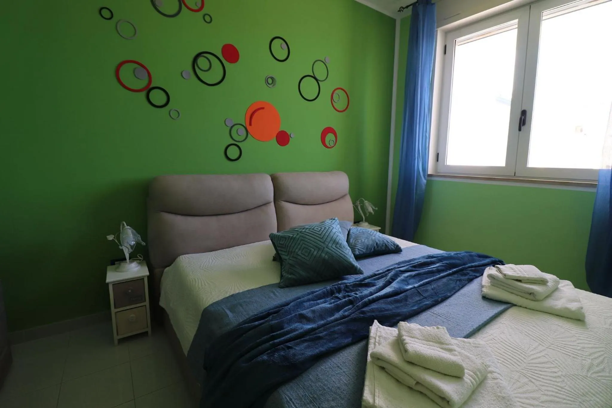 Bed in Casa Virginia Elegant One-Bedroom Apartment Near the Beach