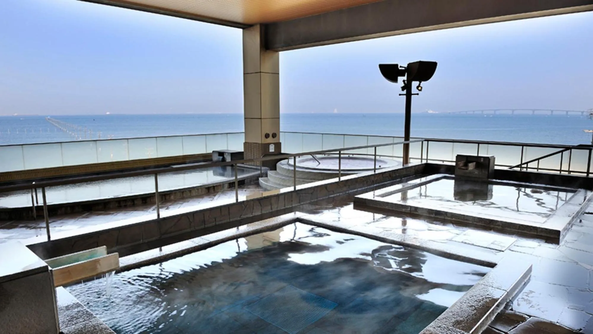 Hot Spring Bath in Ryugujo Spa Hotel Mikazuki Fujimitei